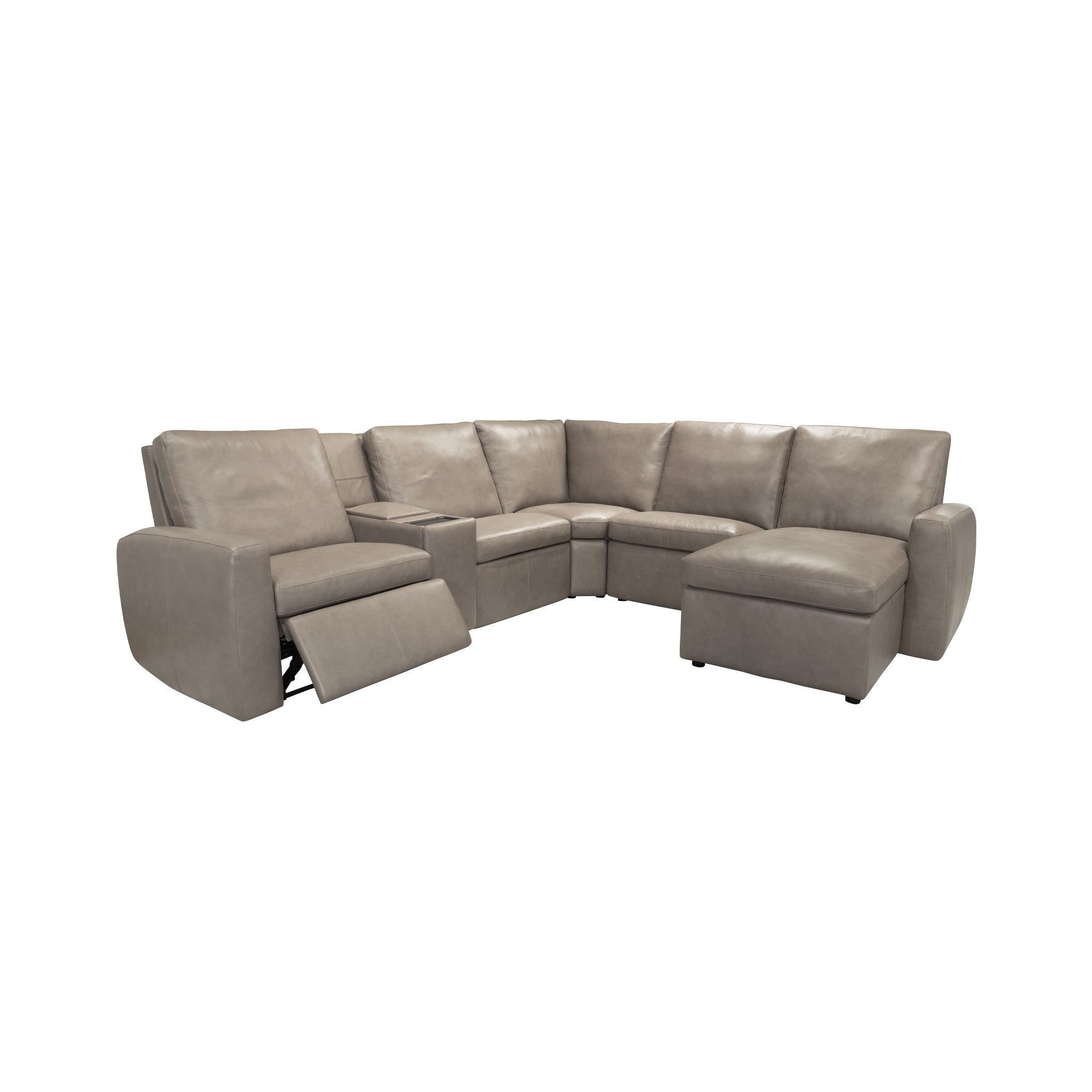 Aria Leather Power Reclining Sectional