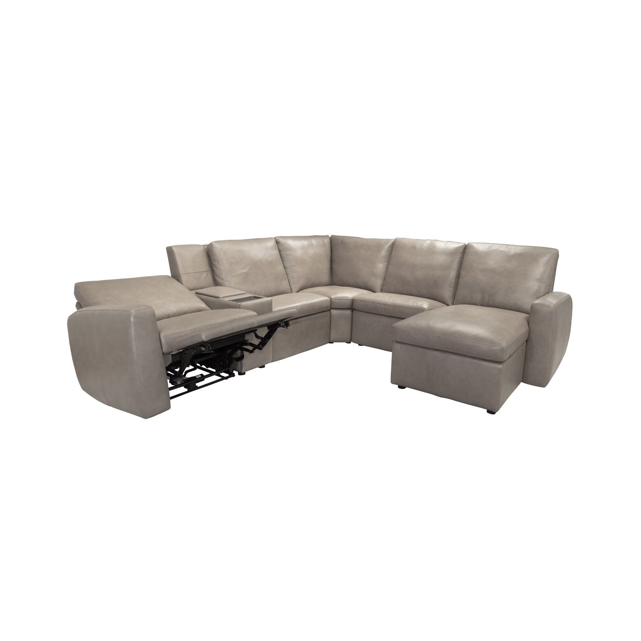 Aria Leather Power Reclining Sectional