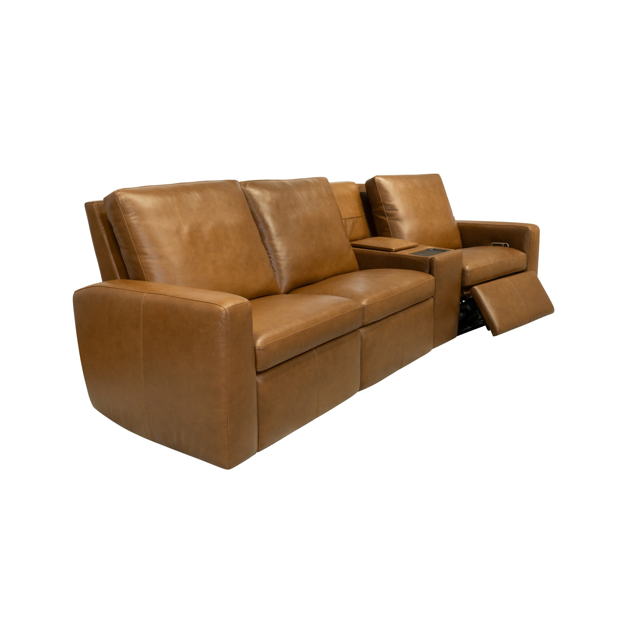 Aria Leather Power Reclining Sectional