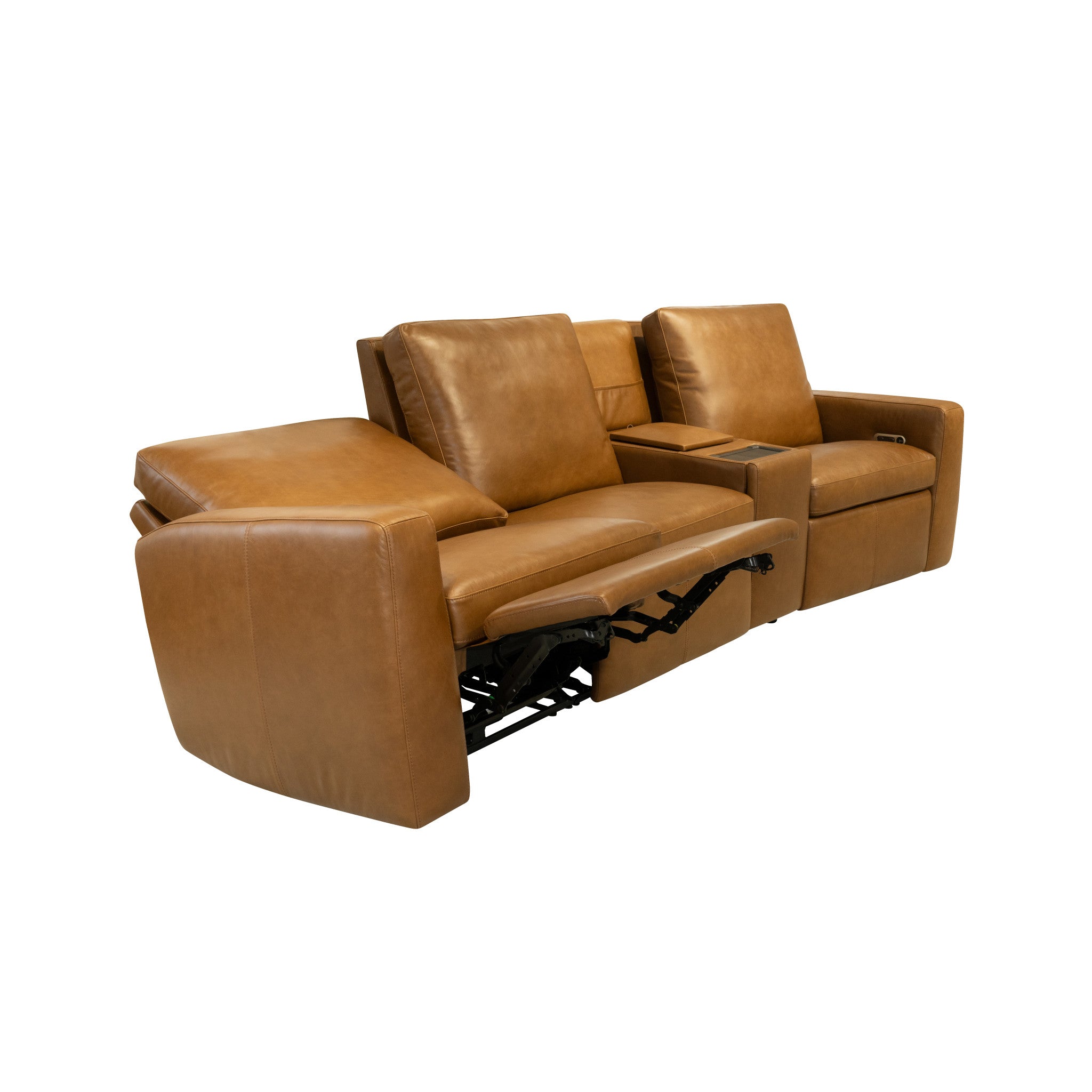 Aria Leather Power Reclining Sectional