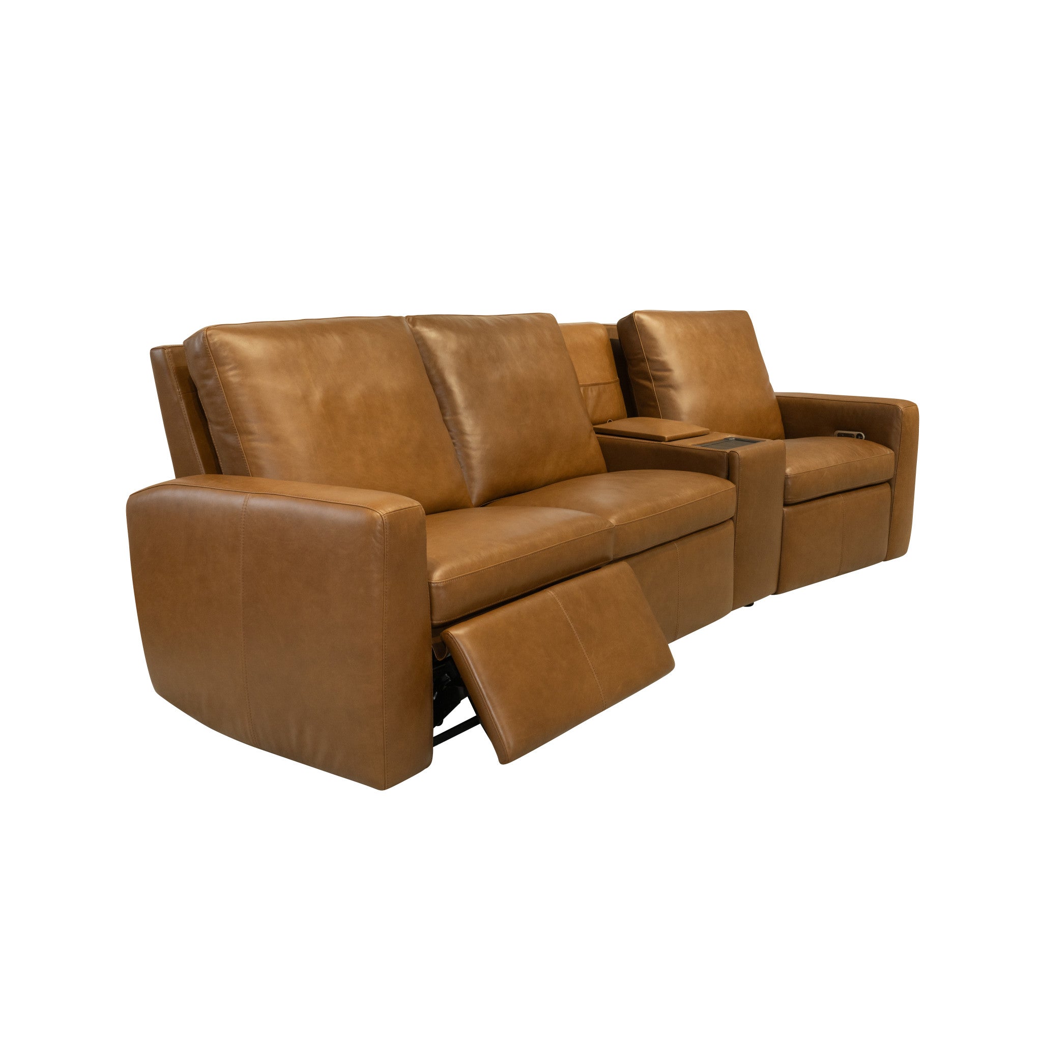 Aria Leather Power Reclining Sectional