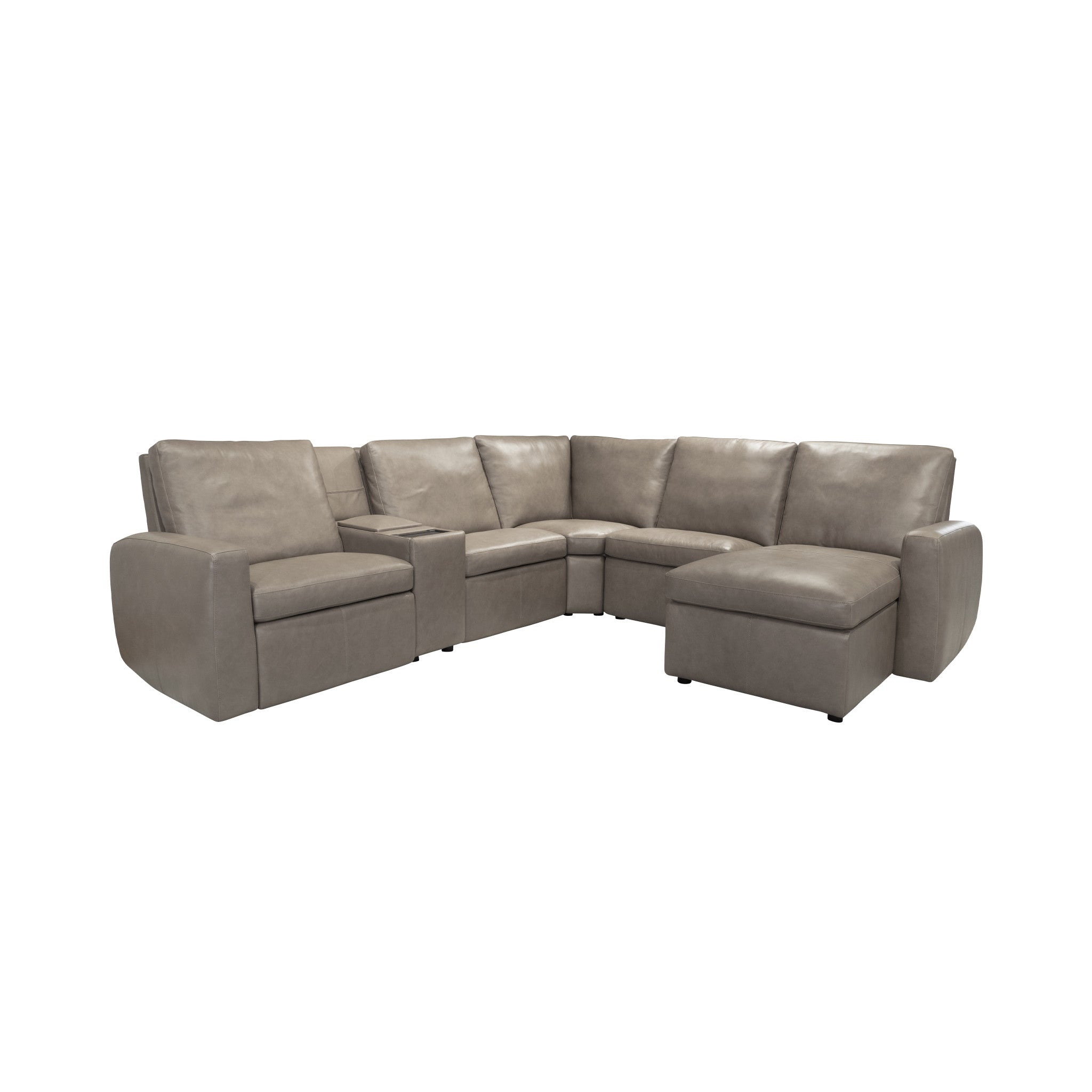 Aria Leather Power Reclining Sectional