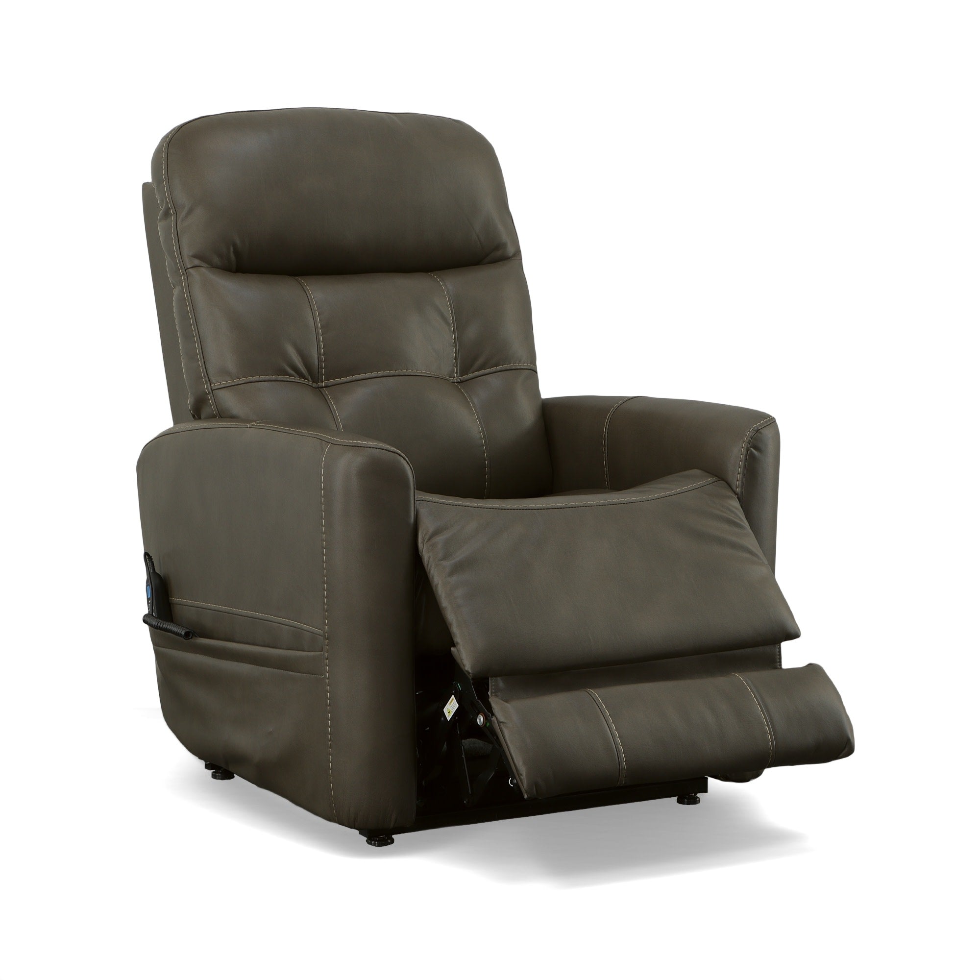 Kenner Driftwood Fabric Power Lift Recliner with Power Headrest & Lumbar