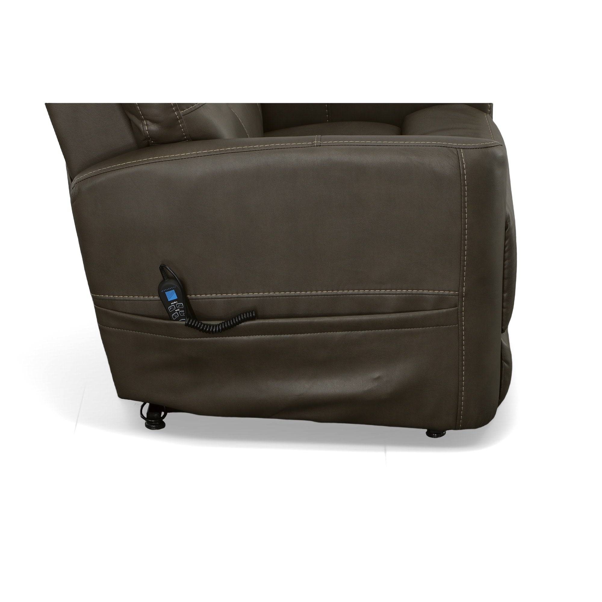 Kenner Driftwood Fabric Power Lift Recliner with Power Headrest & Lumbar