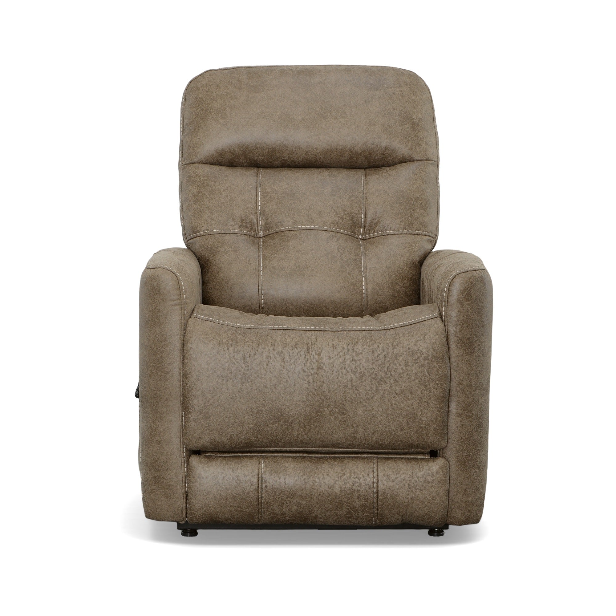 Kenner Sand Fabric Power Lift Recliner with Power Headrest & Lumbar