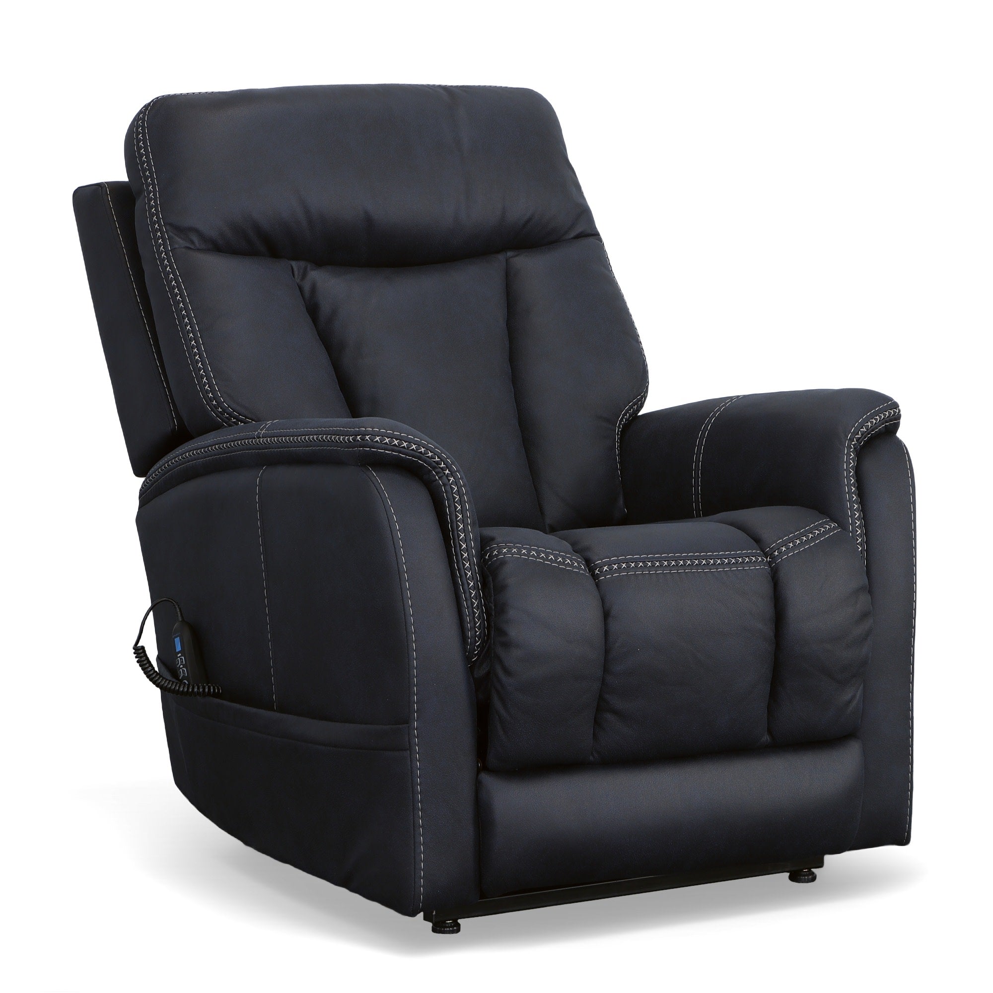 Atlas Ocean Fabric Power Lift Recliner with Power Headrest & Lumbar