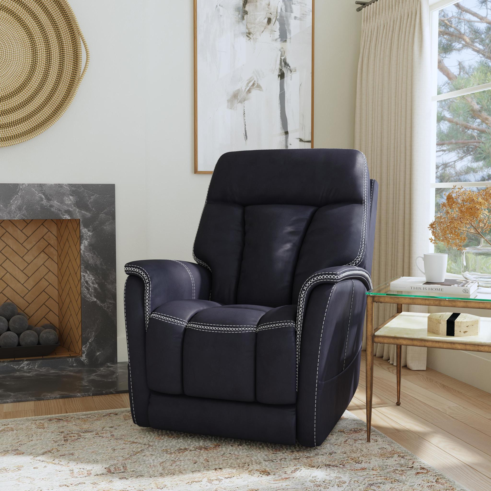 Atlas Ocean Fabric Power Lift Recliner with Power Headrest & Lumbar