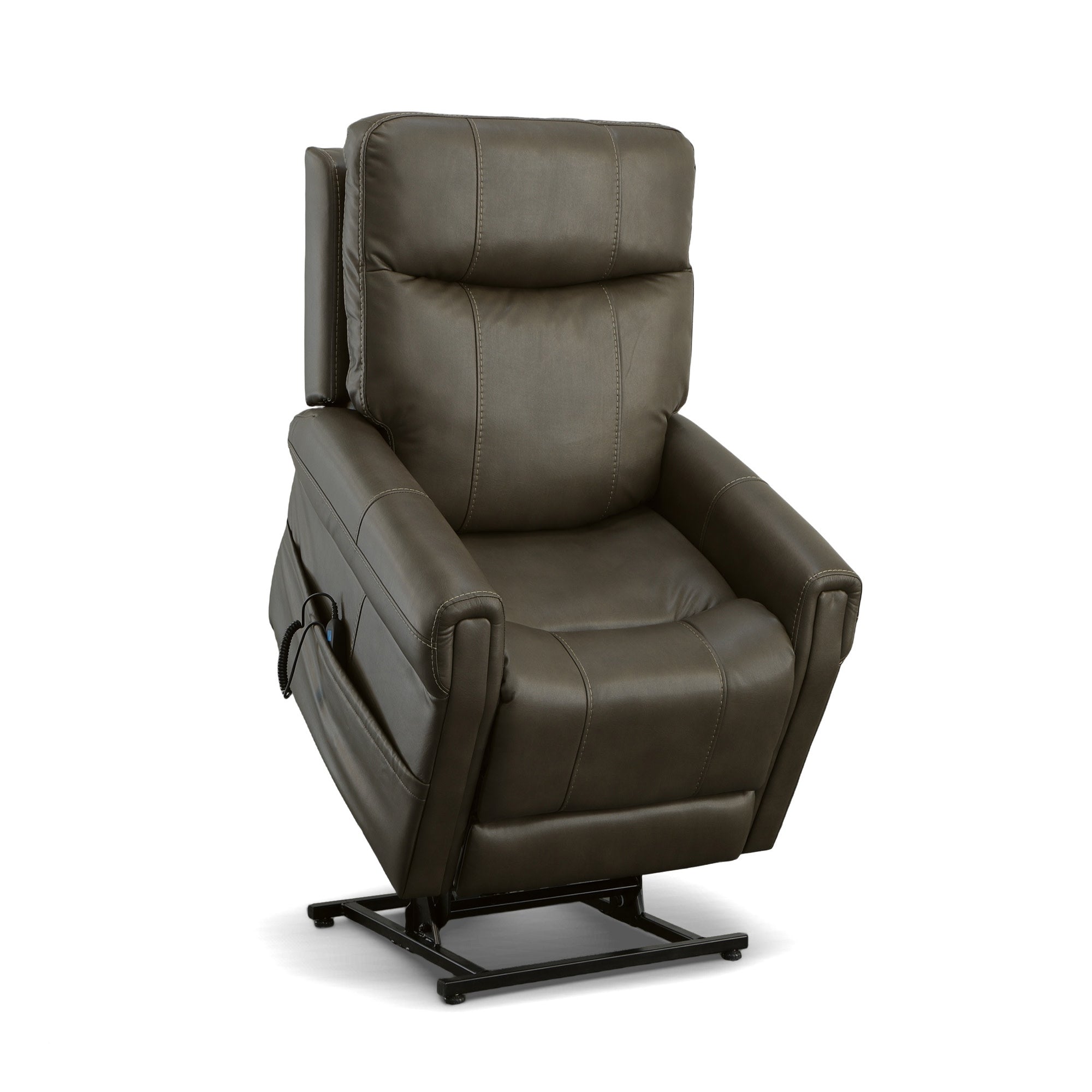 Jenkins Driftwood Fabric Power Lift Recliner with Right-Hand Control