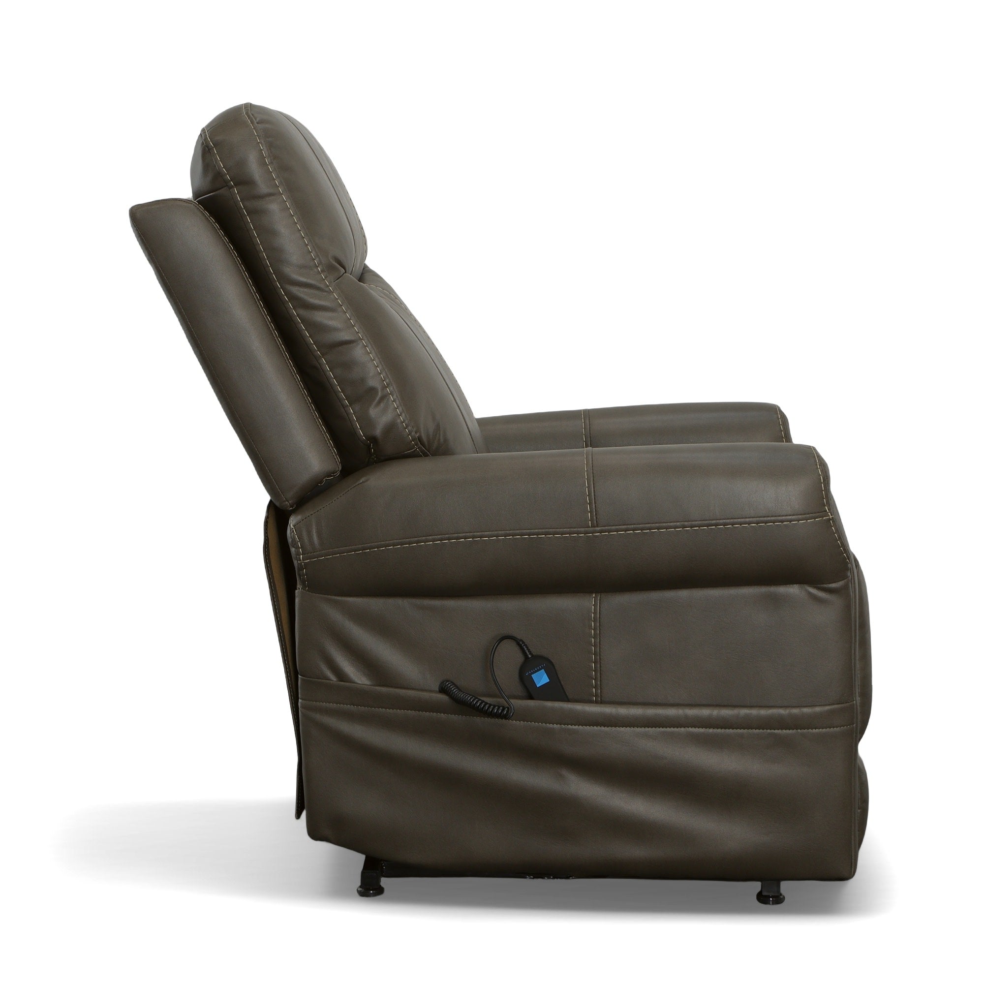 Jenkins Driftwood Fabric Power Lift Recliner with Right-Hand Control & Power Headrest