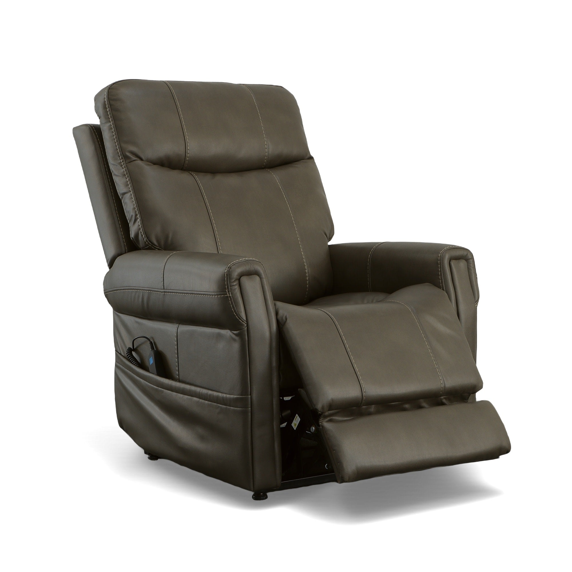 Jenkins Driftwood Fabric Power Lift Recliner with Right-Hand Control & Power Headrest