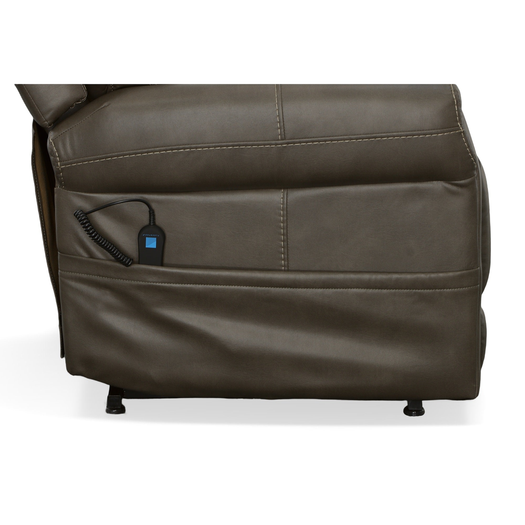 Jenkins Driftwood Fabric Power Lift Recliner with Right-Hand Control & Power Headrest