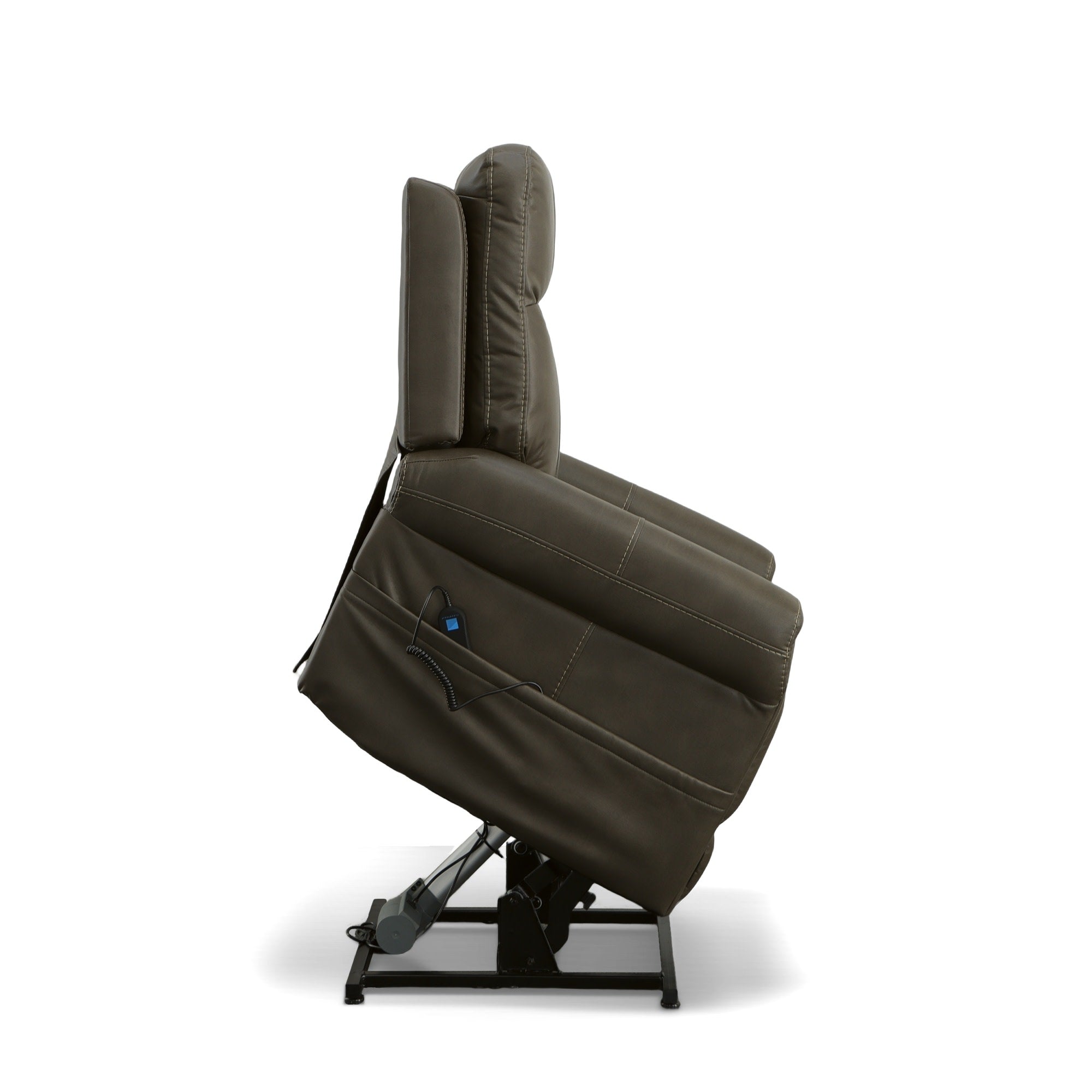 Jenkins Driftwood Fabric Power Lift Recliner with Right-Hand Control & Power Headrest