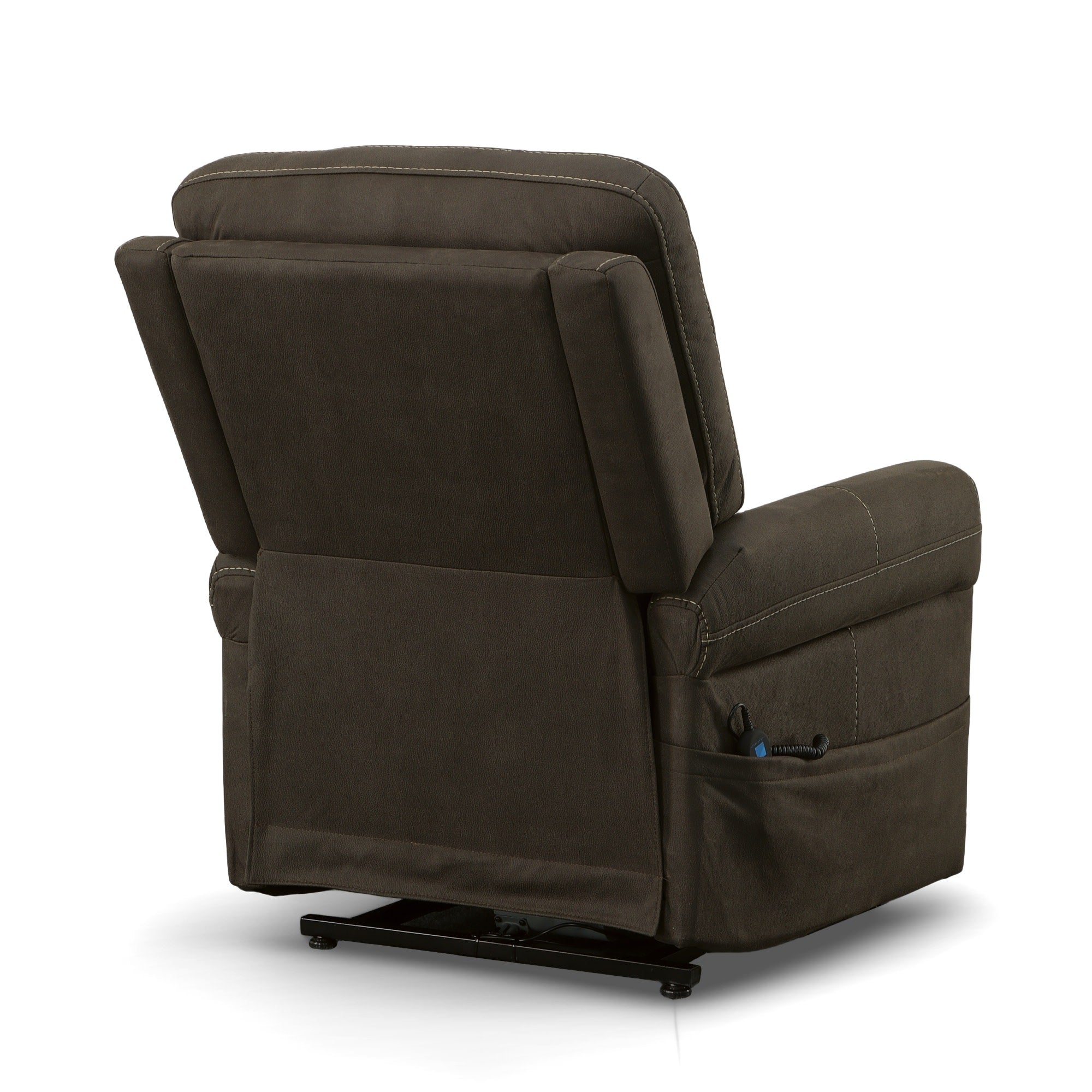 Jenkins Bark Fabric Power Lift Recliner with Right-Hand Control & Power Headrest