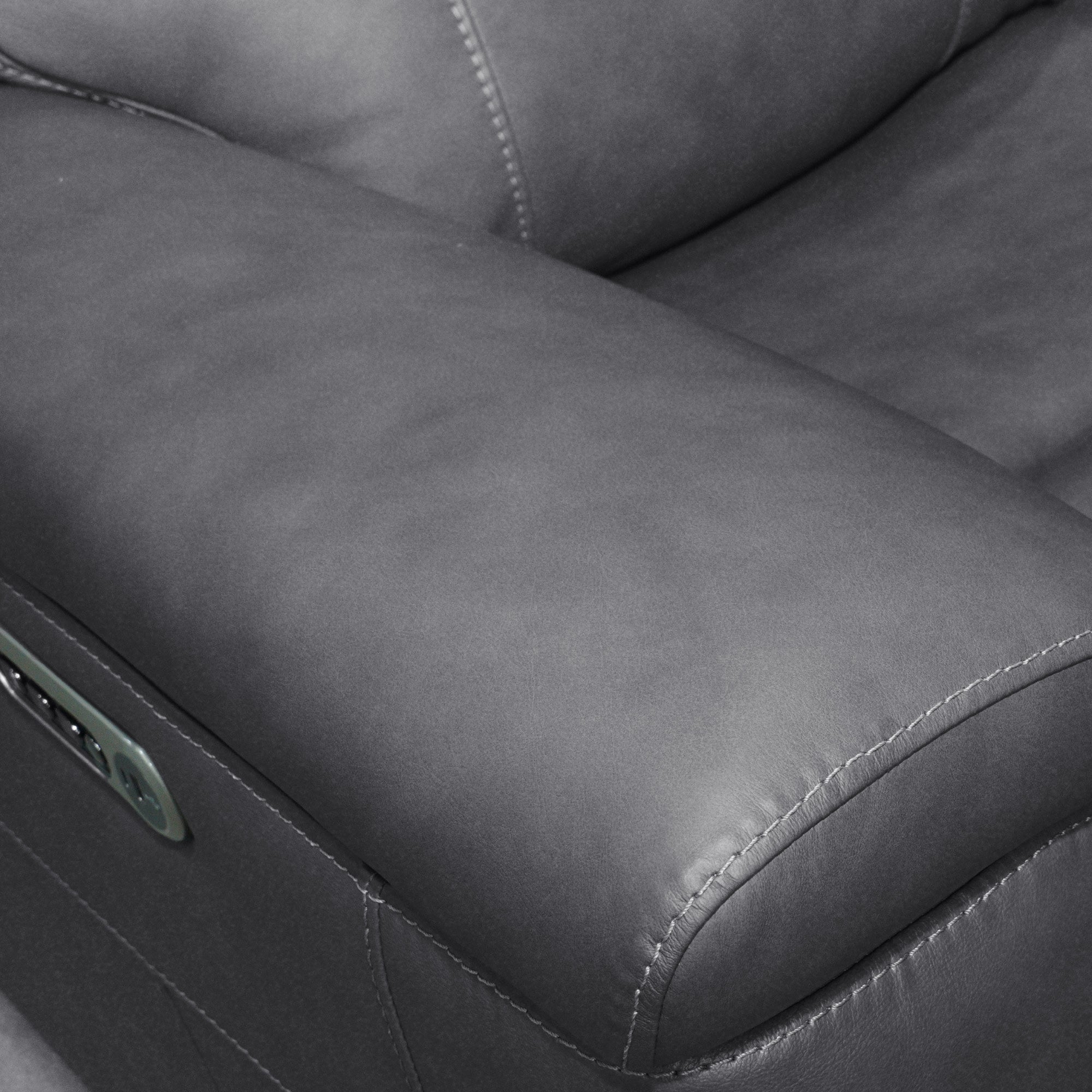 Amelia Charcoal Leather Slumberland Exclusive