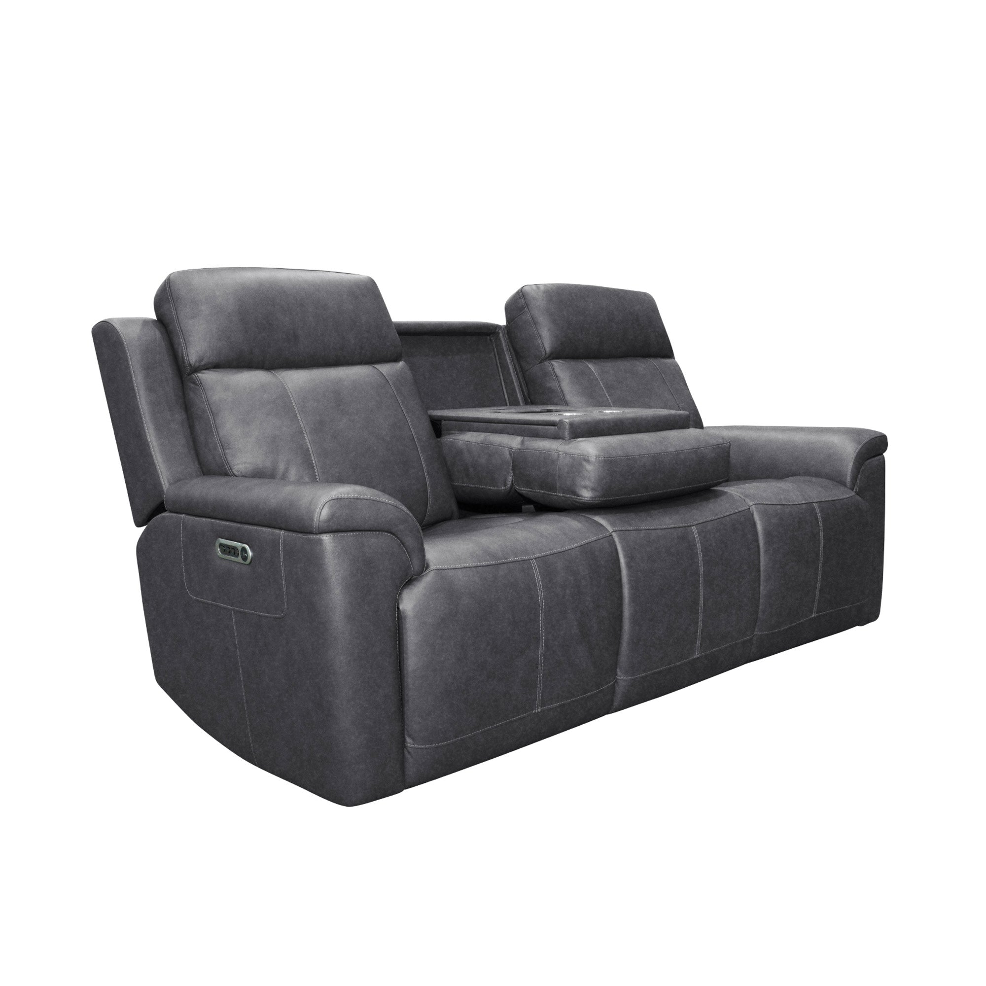 Amelia Charcoal Leather Slumberland Exclusive