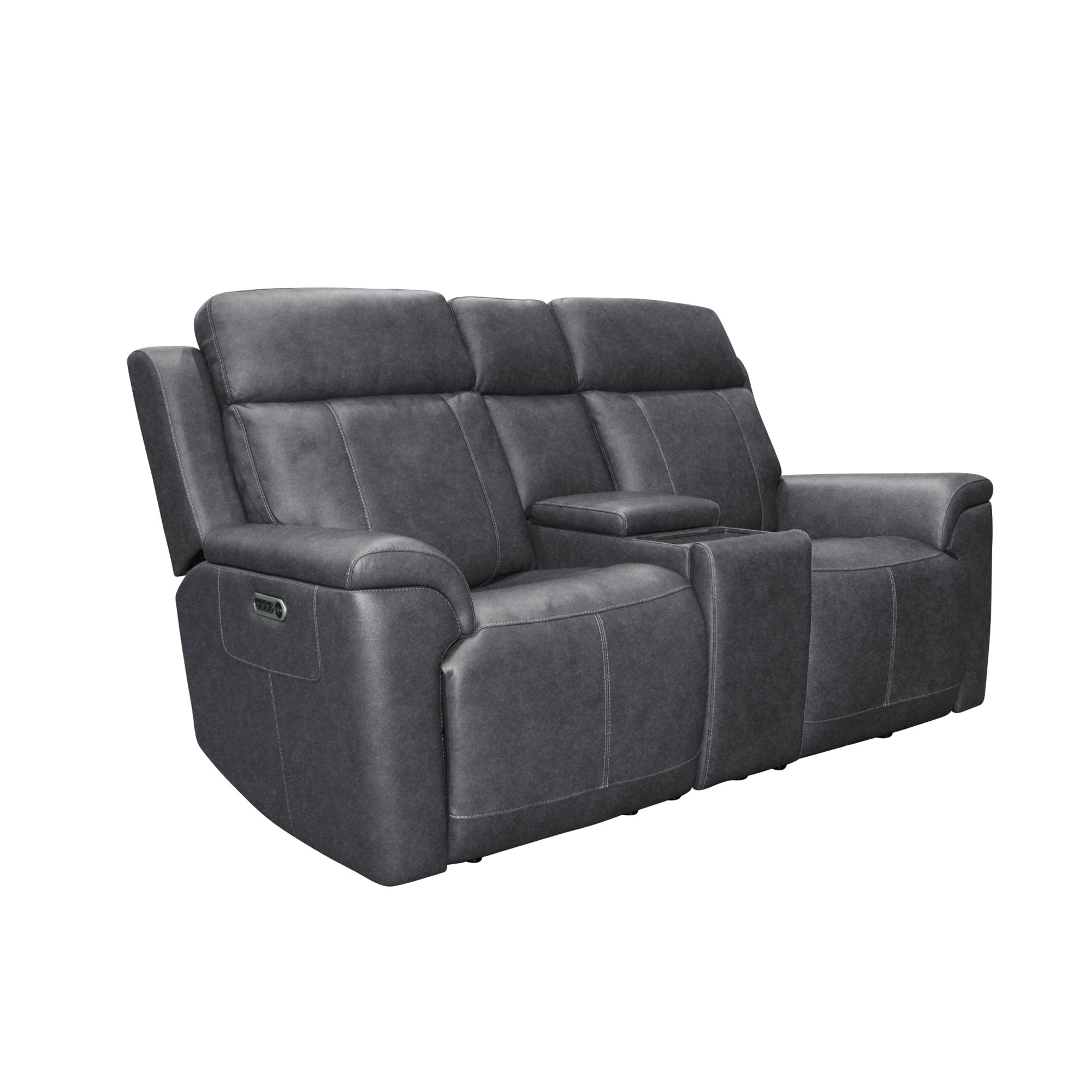 Amelia Charcoal Leather Slumberland Exclusive