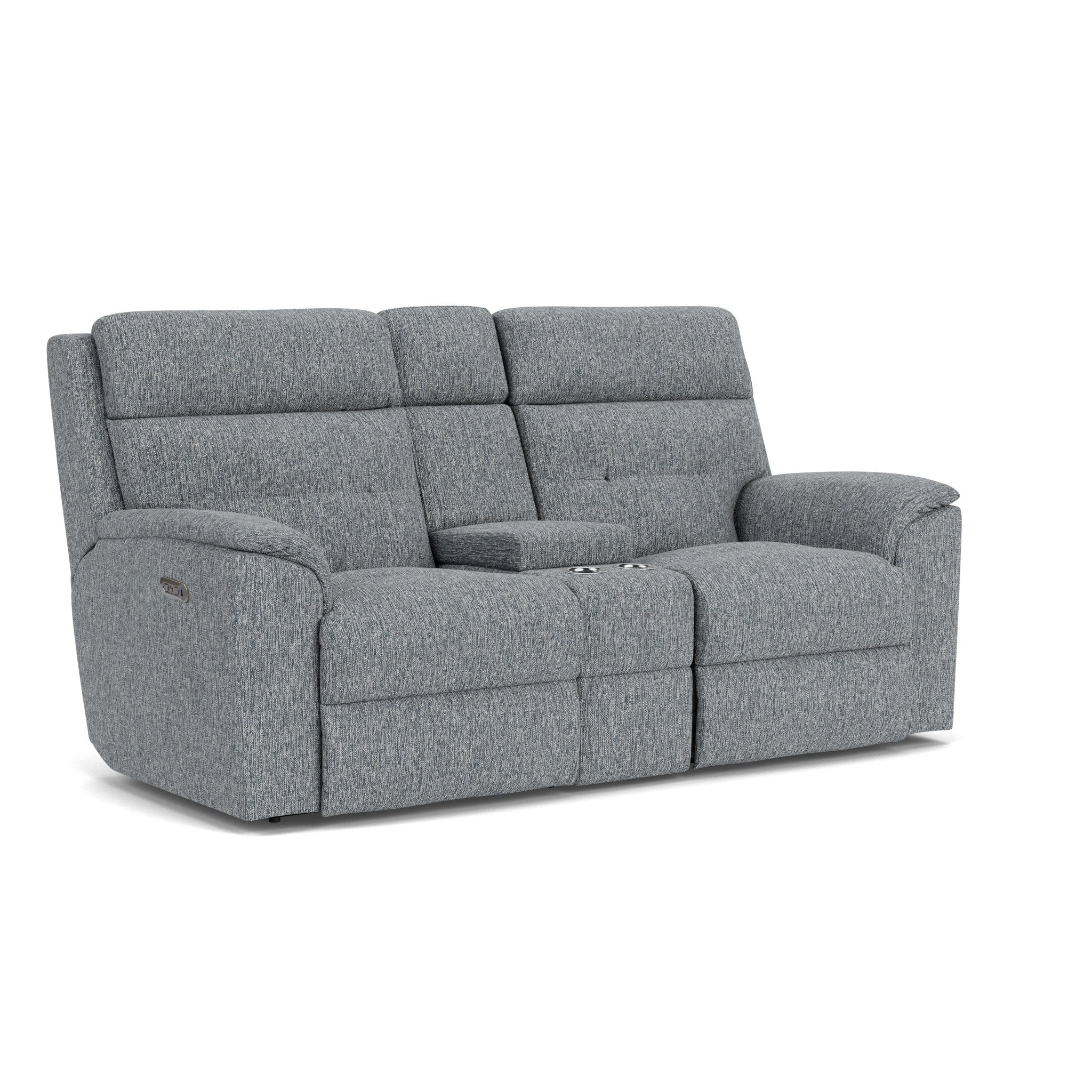 Mason Fabric Power Reclining Loveseat with Console & Power Headrests