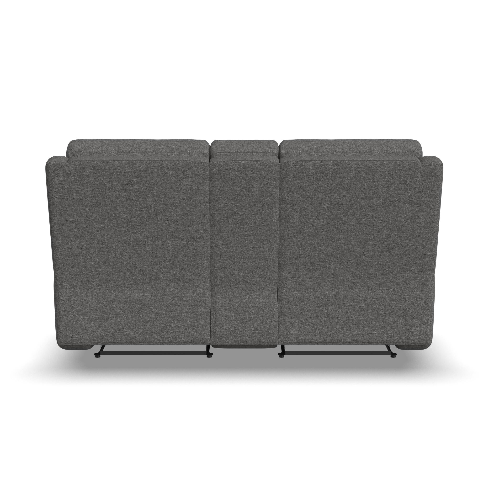 Score Fabric Power Reclining Loveseat with Console & Power Headrests & Lumbar