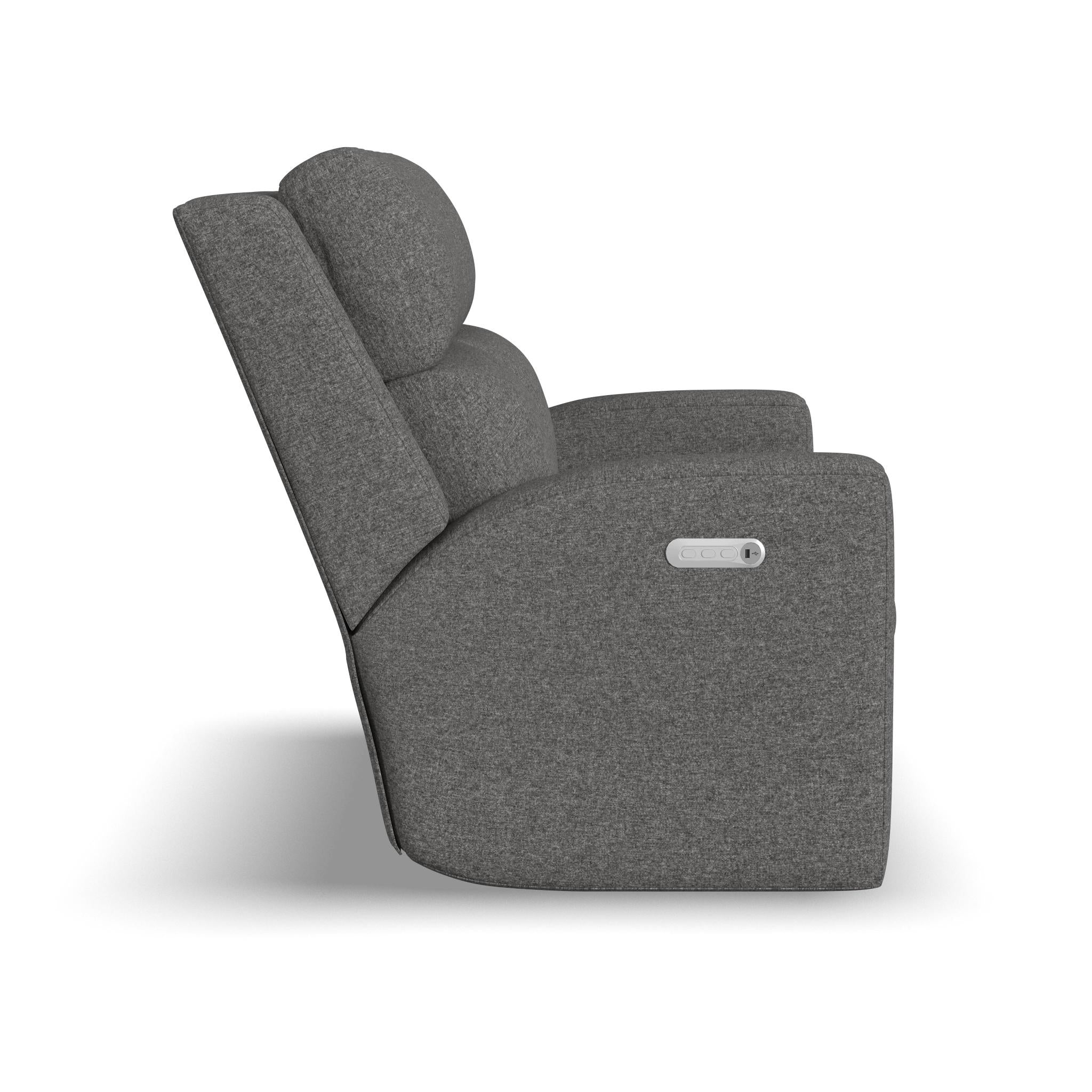 Score Fabric Power Reclining Loveseat with Power Headrests & Lumbar