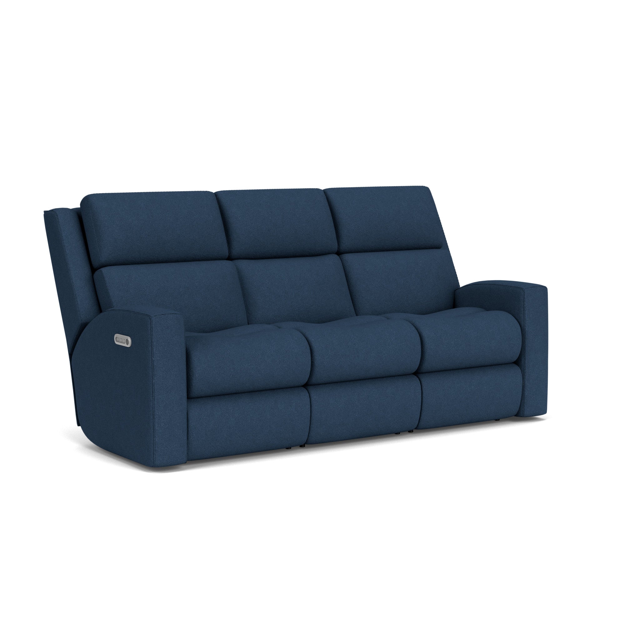 Score Fabric Power Reclining Sofa with Power Headrests & Lumbar