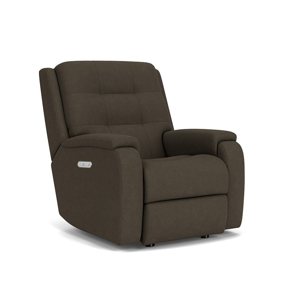 Arlo Fabric Power Rocking Recliner with Power Headrest