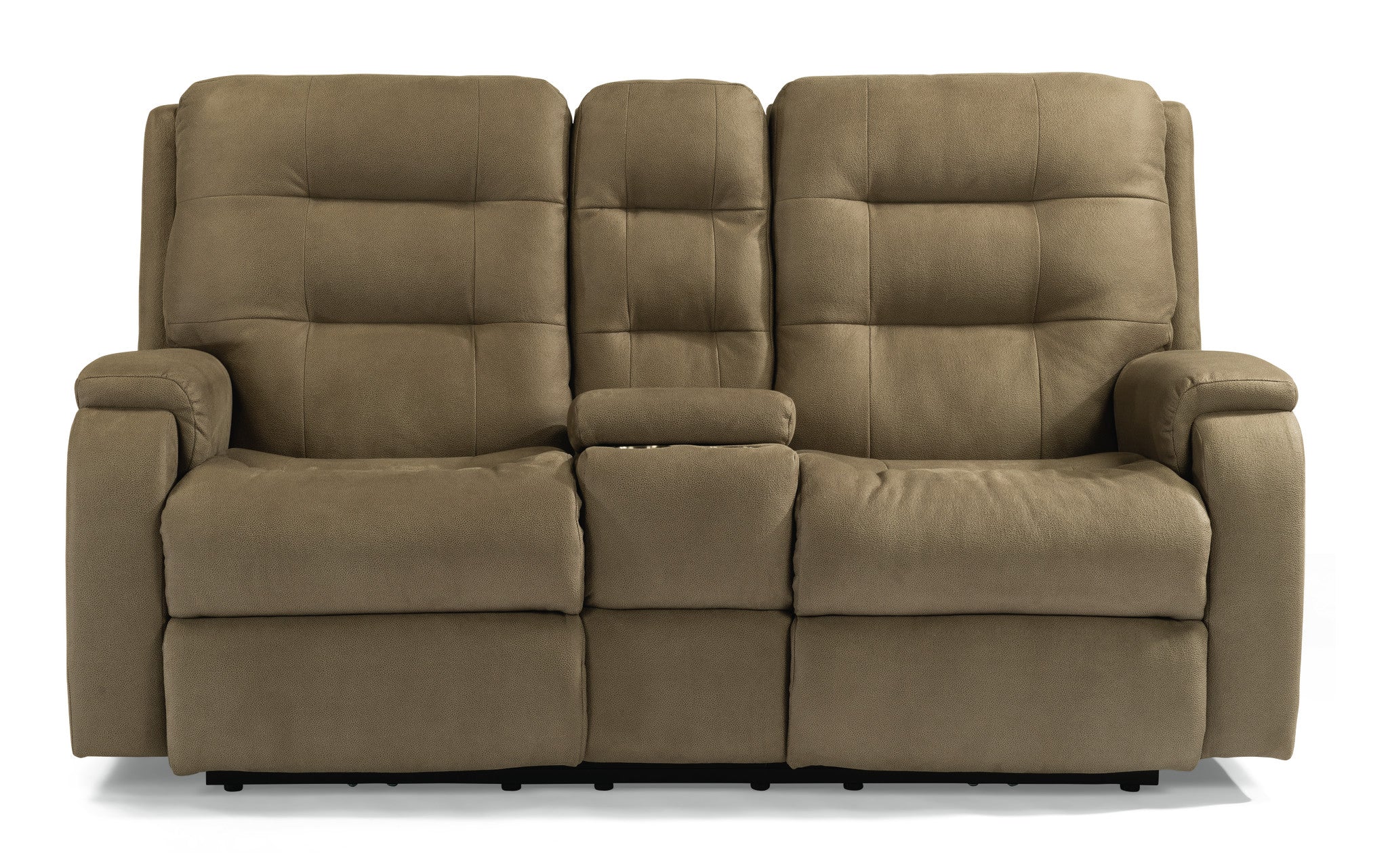 Arlo Fabric Power Reclining Loveseat with Console & Power Headrests & Lumbar