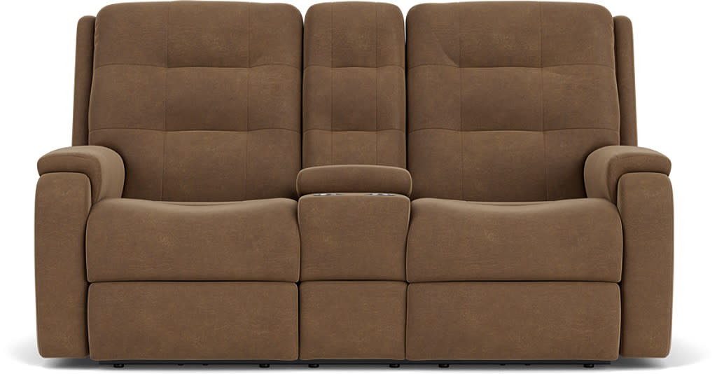 Arlo Fabric Reclining Loveseat with Console