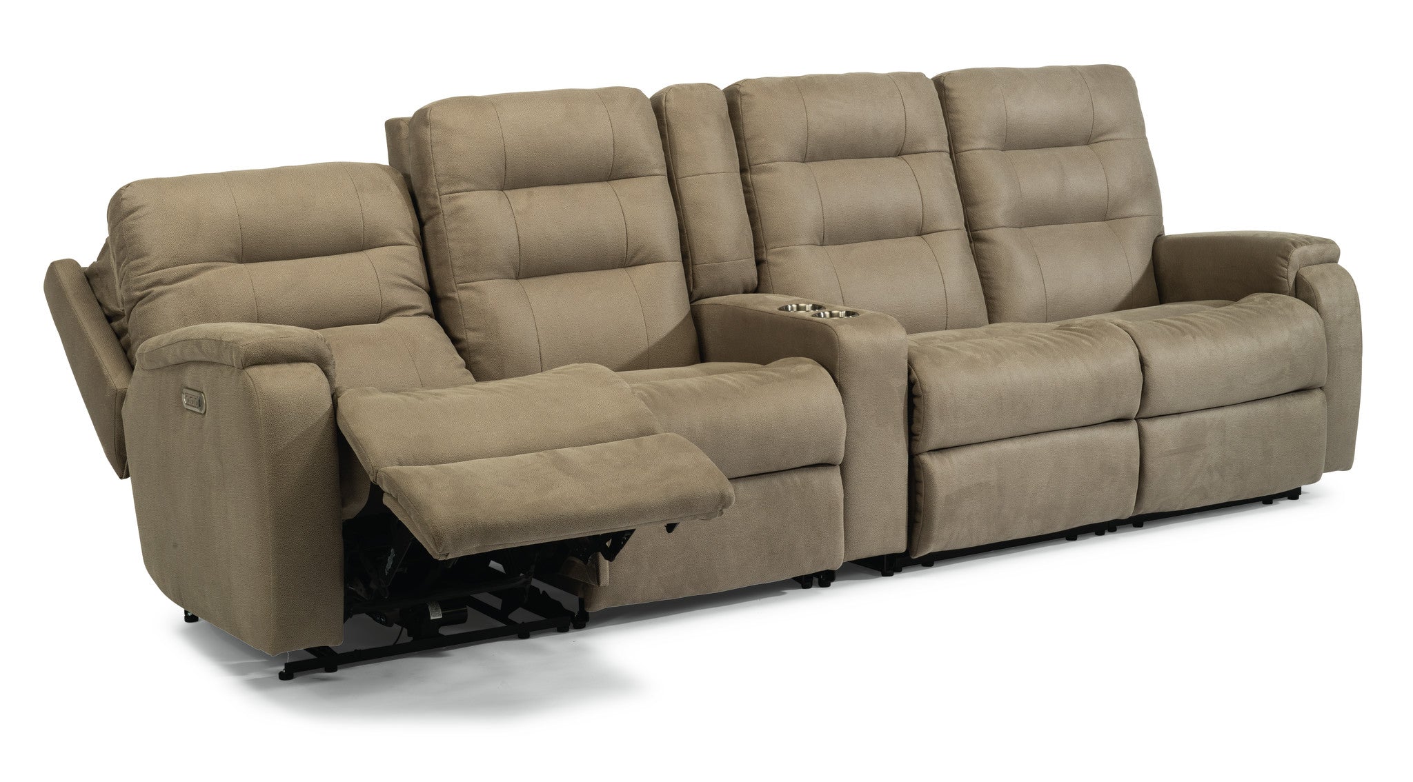 Arlo Fabric Power Reclining Sectional with Power Headrests & Lumbar