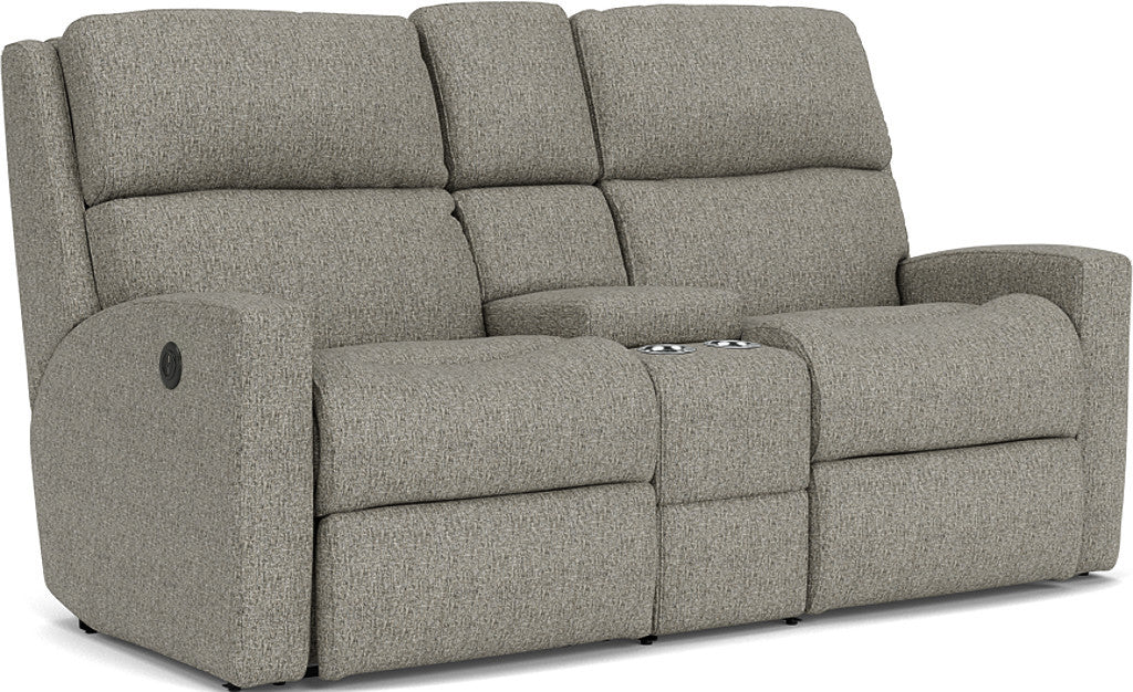 Catalina Fabric Power Reclining Loveseat with Console