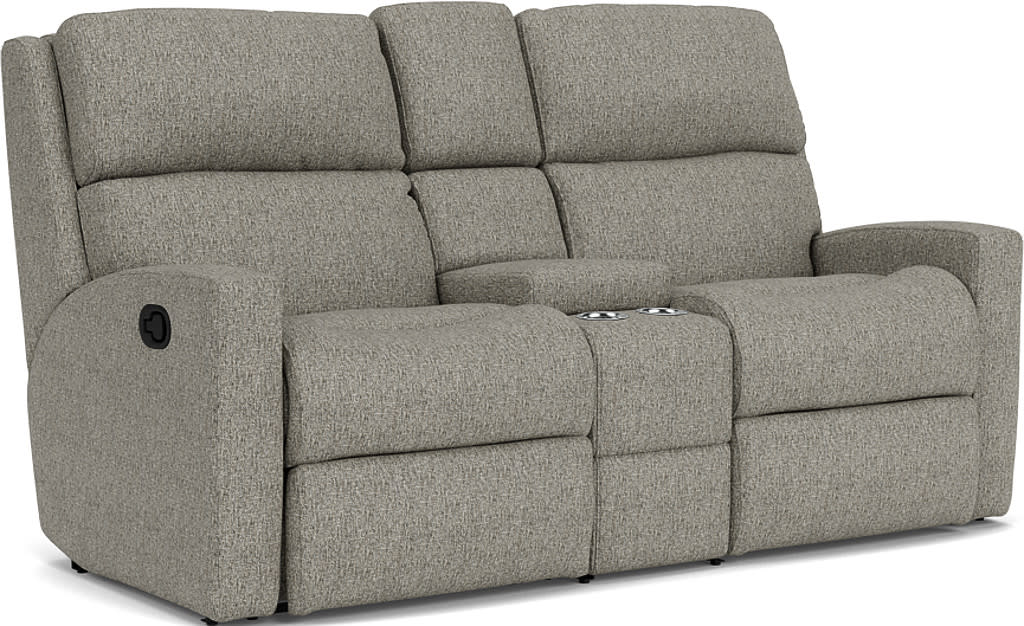 Catalina Fabric Reclining Loveseat with Console