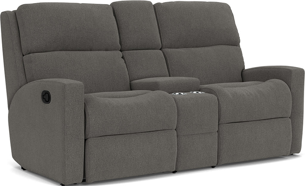 Catalina Fabric Reclining Loveseat with Console