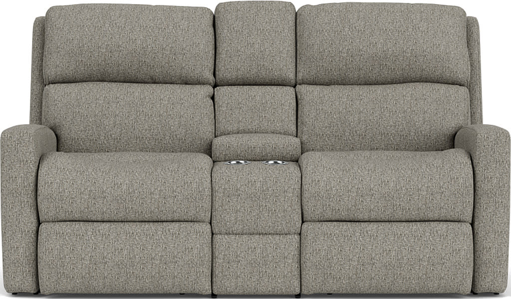 Catalina Fabric Reclining Loveseat with Console