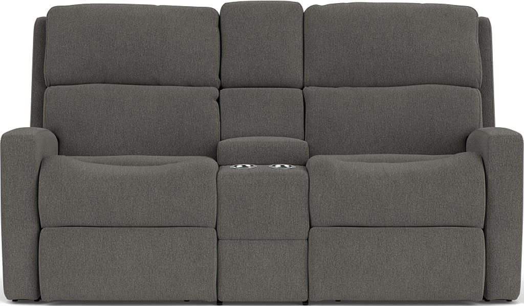 Catalina Fabric Reclining Loveseat with Console