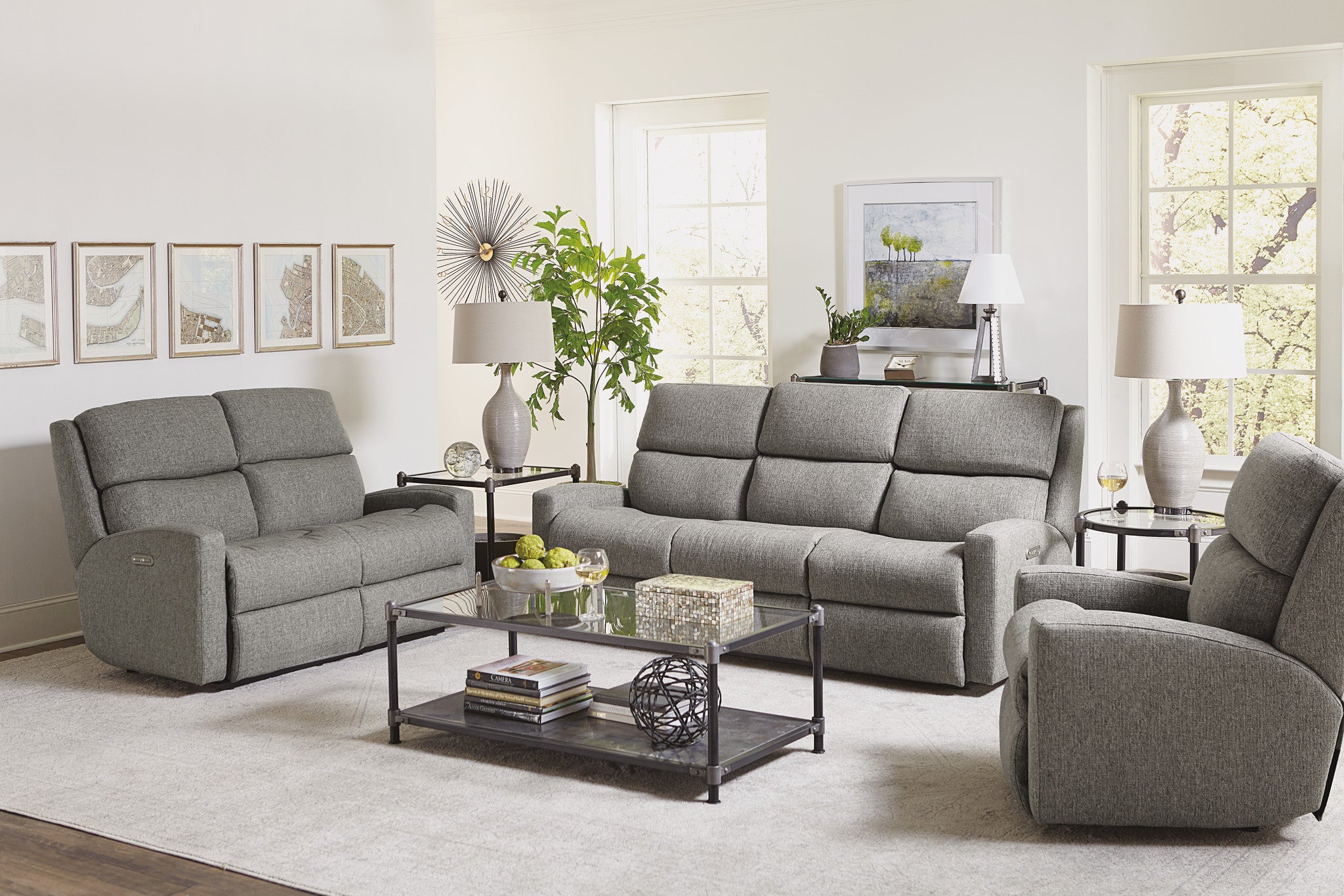 Catalina Fabric Power Reclining Loveseat with Power Headrests