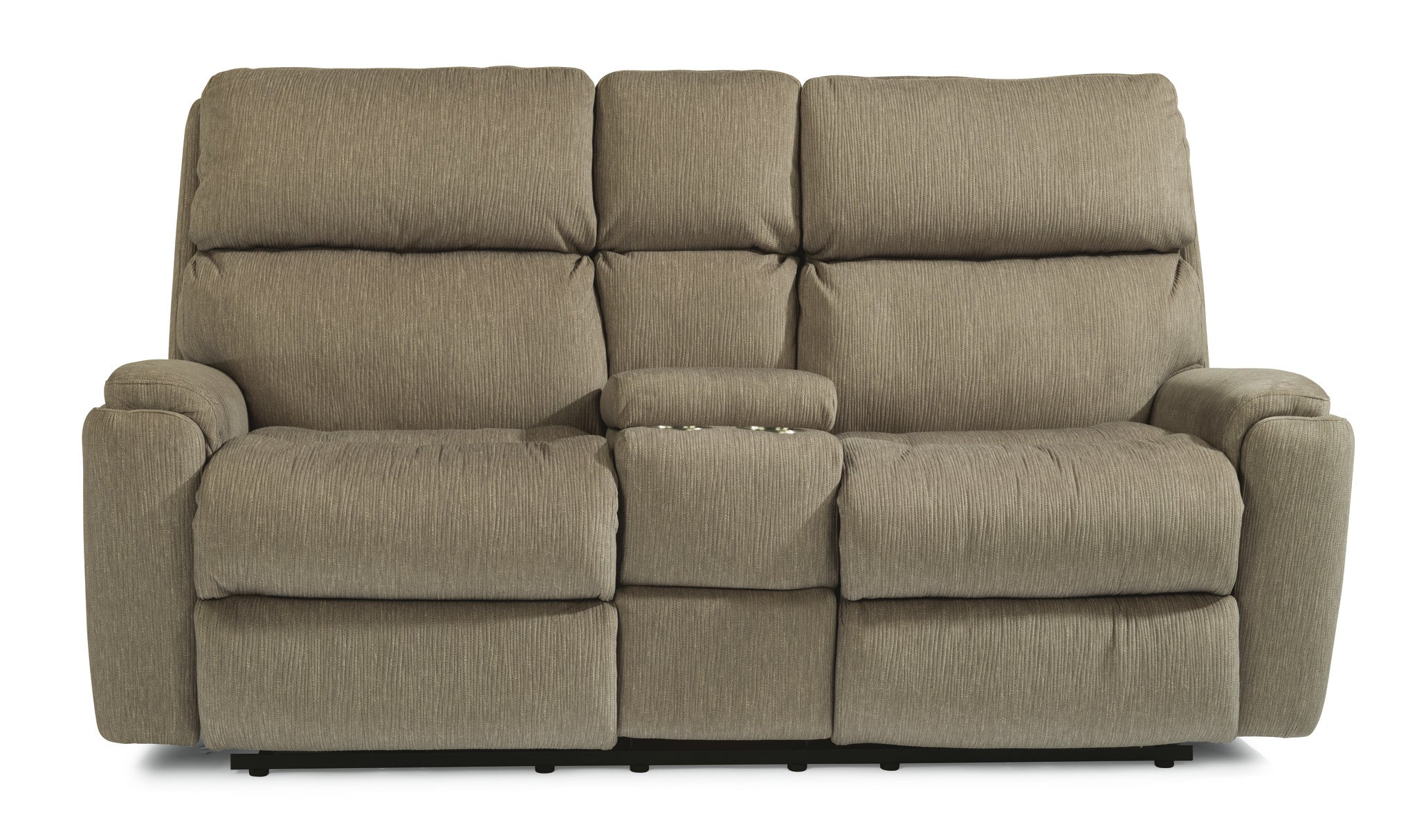 Rio Fabric Power Reclining Loveseat with Console