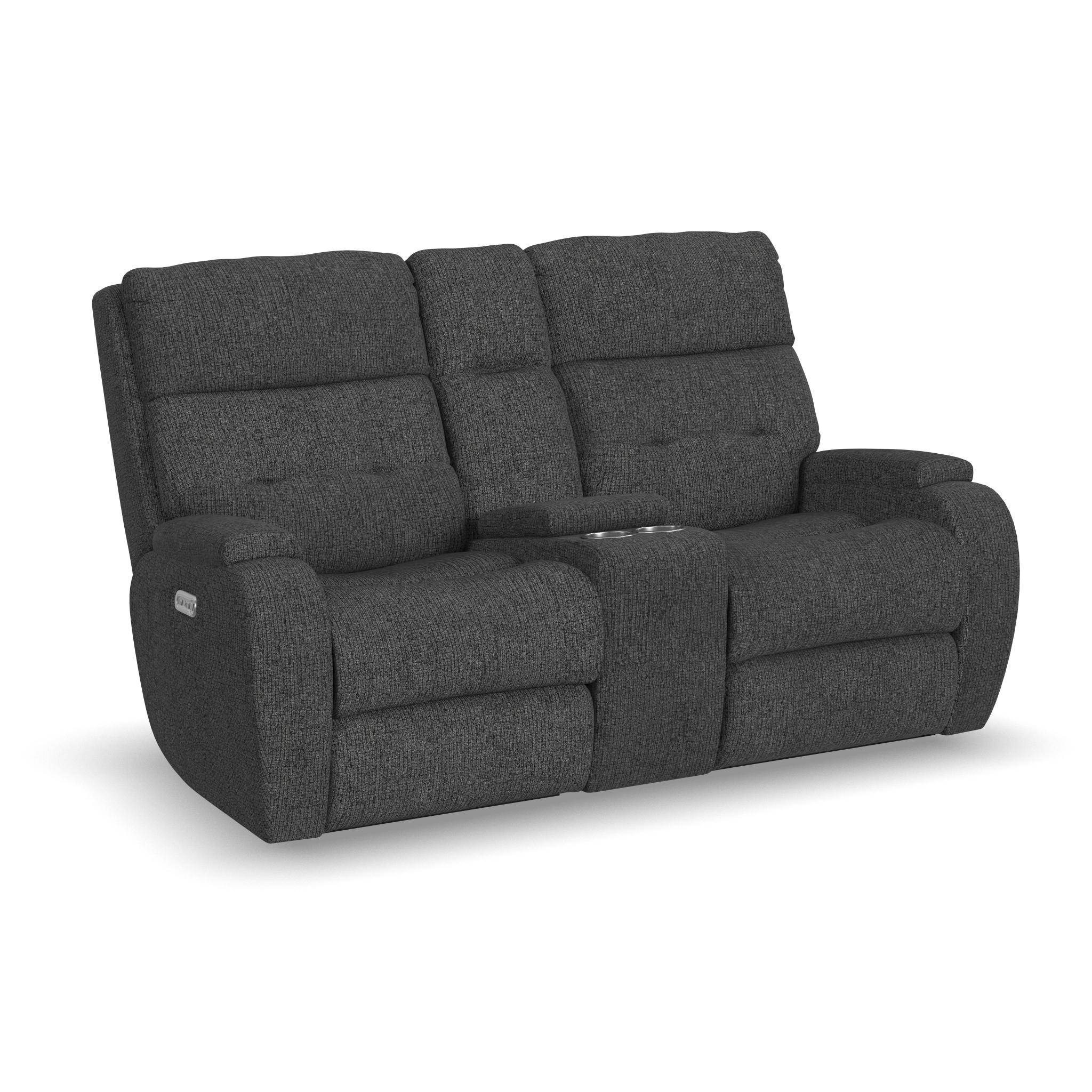 Strait Fabric Power Recliner with Power Headrest & Lumbar