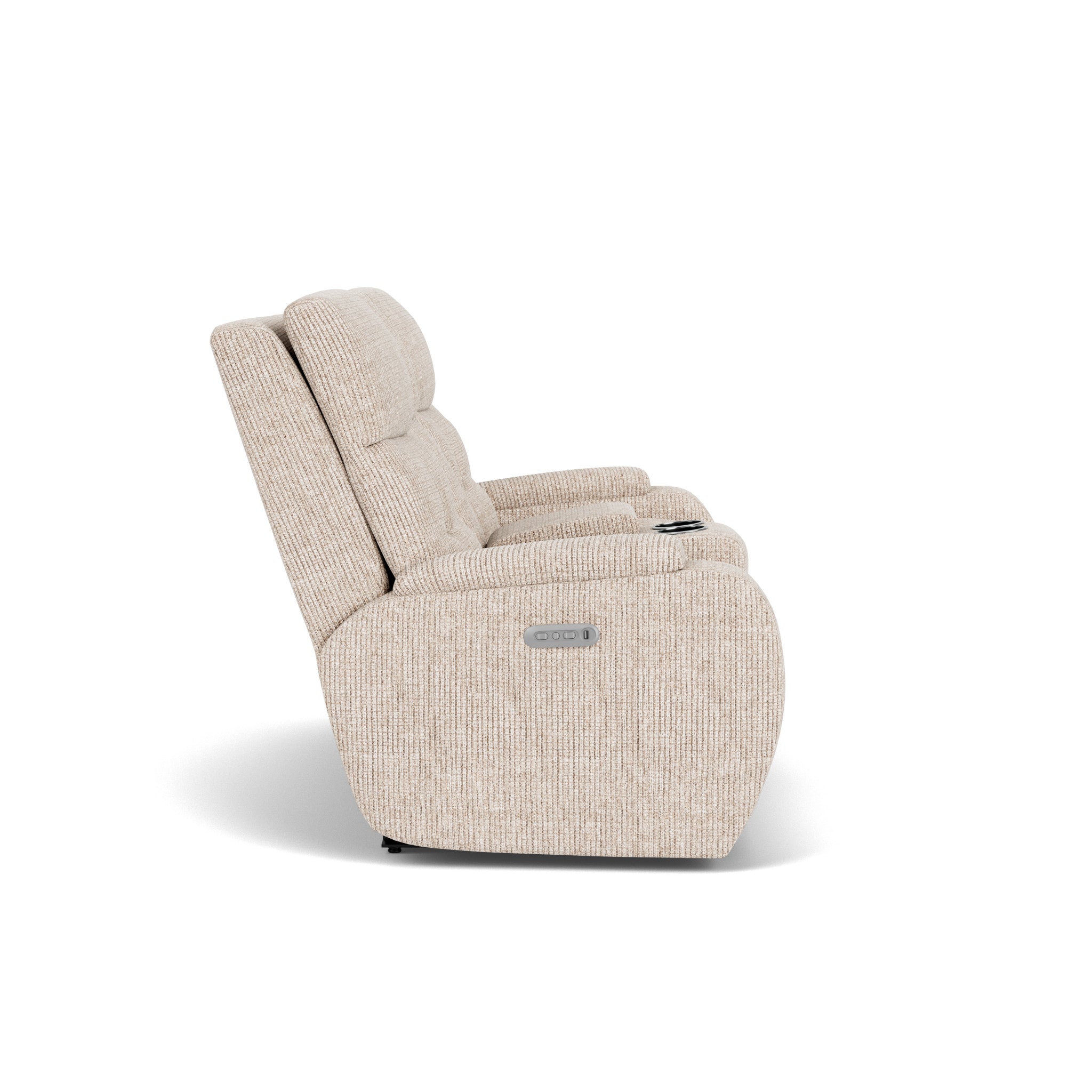 Strait Fabric Power Recliner with Power Headrest & Lumbar