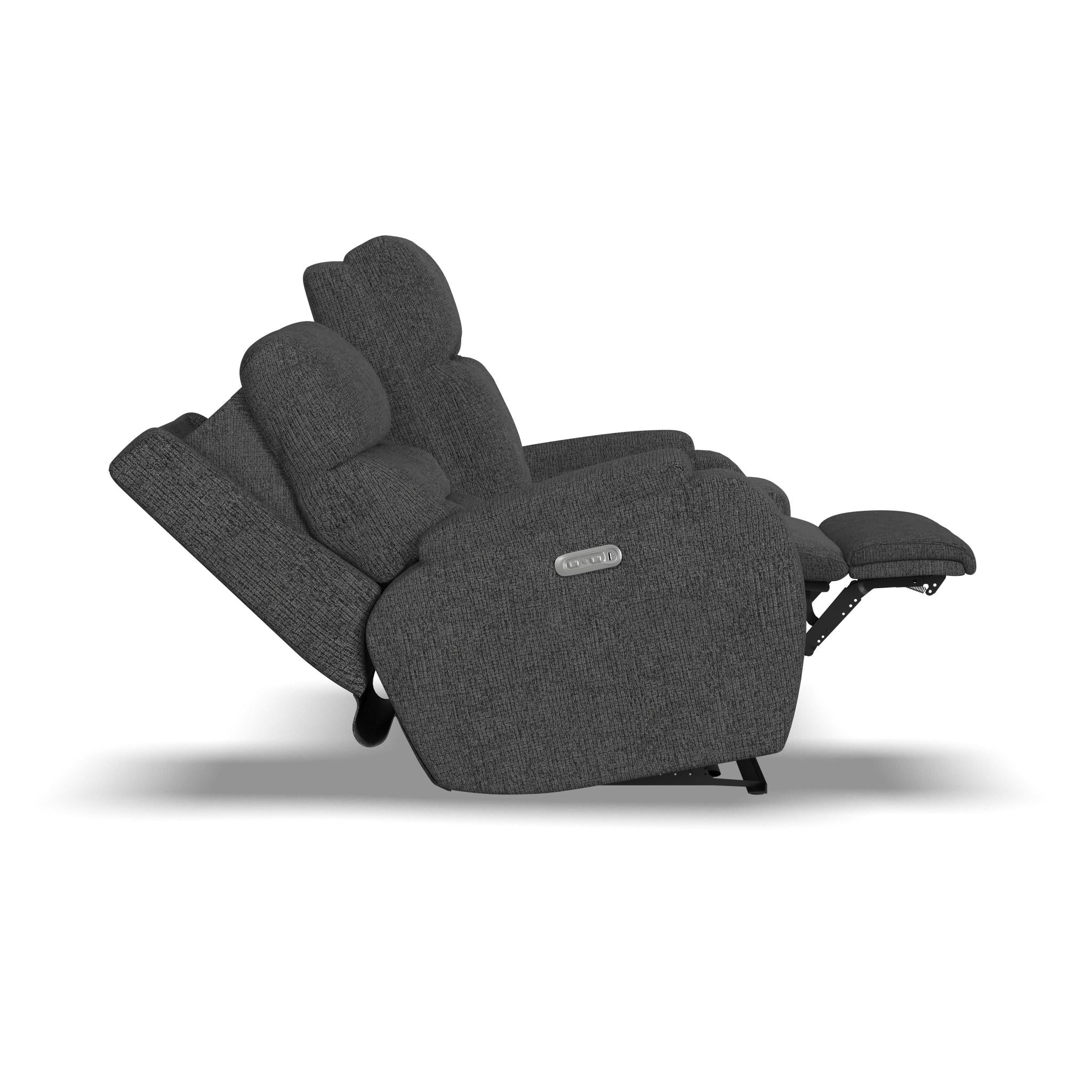 Strait Fabric Power Recliner with Power Headrest & Lumbar