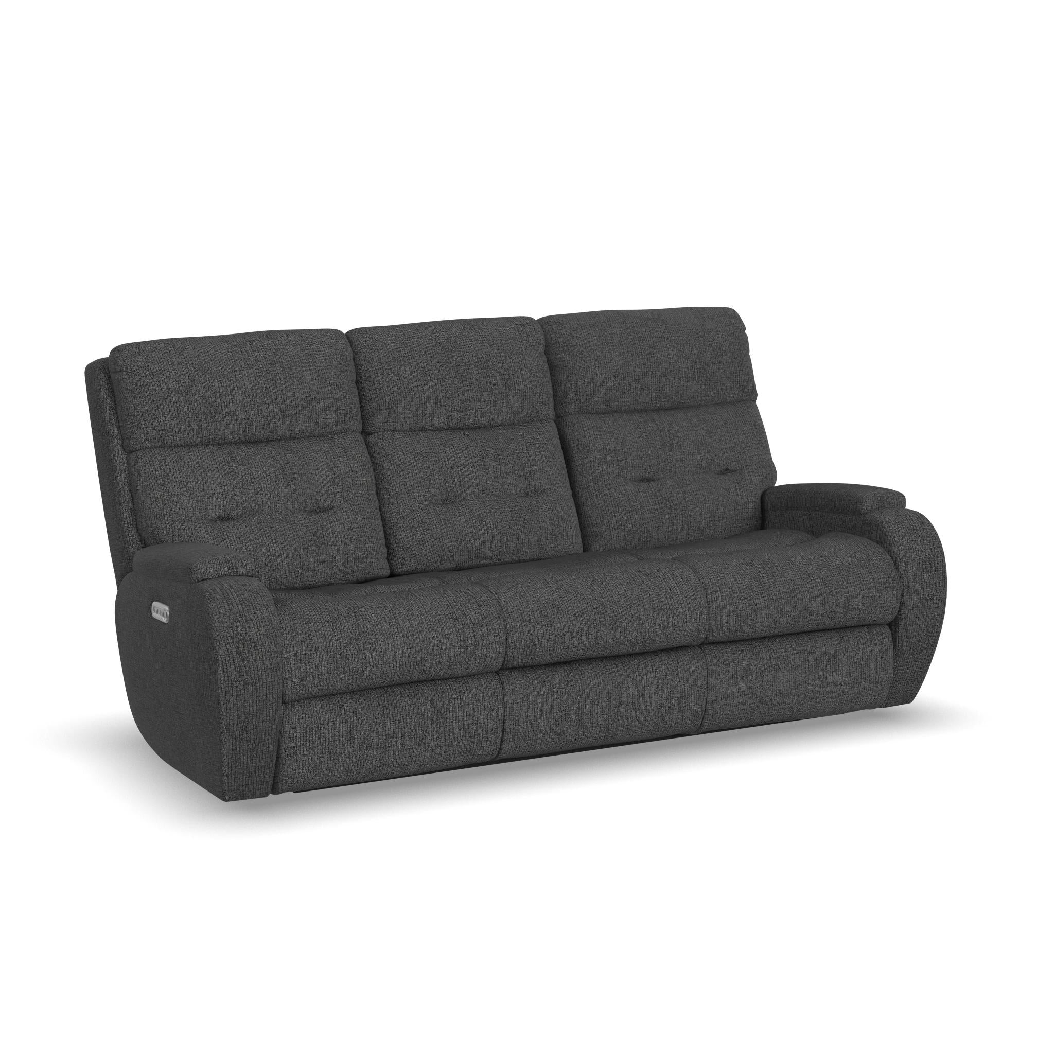 Strait Fabric Power Reclining Sofa with Power Headrests