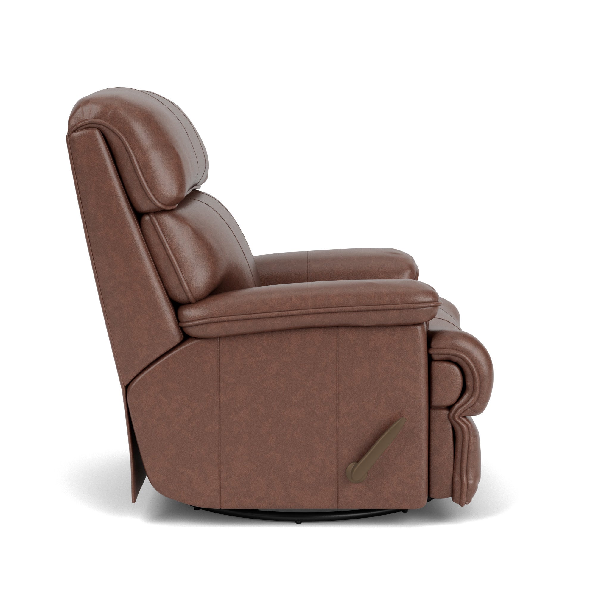 Geneva Leather Swivel Gliding Recliner