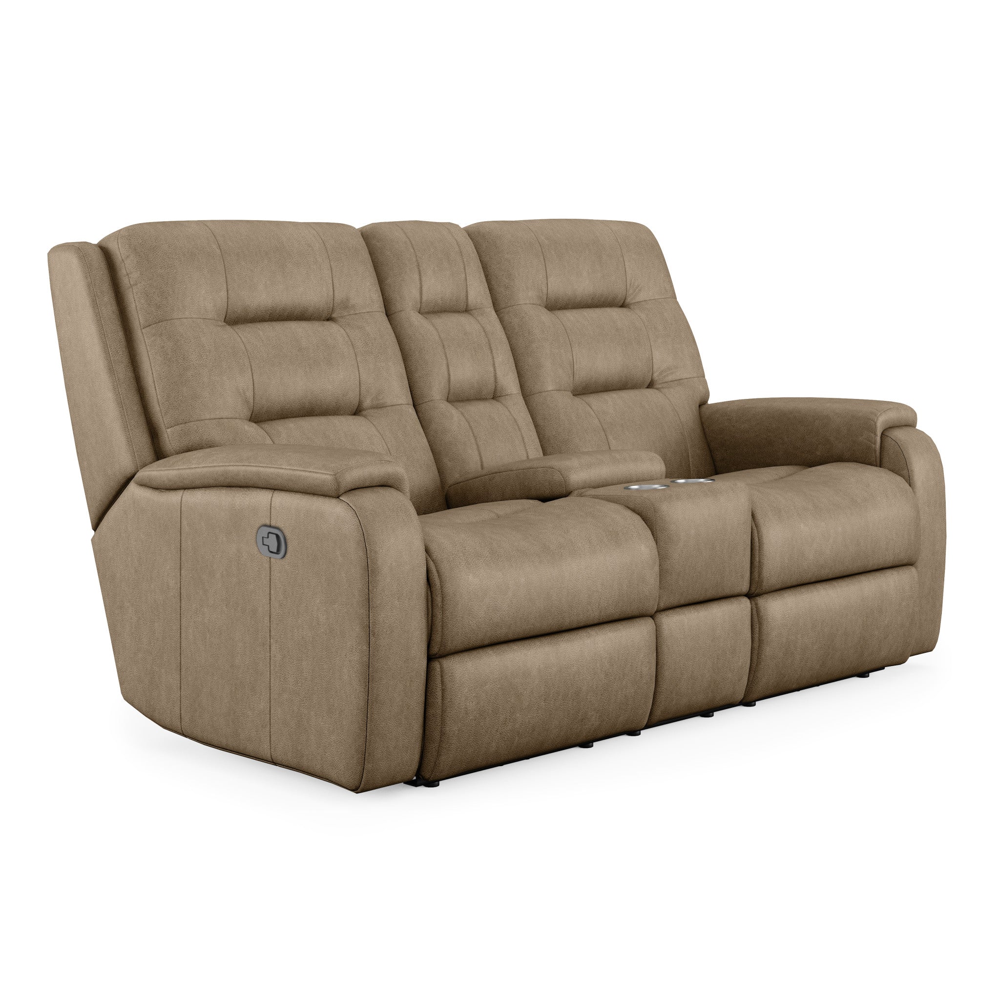 Arlo Leather Reclining Loveseat with Console