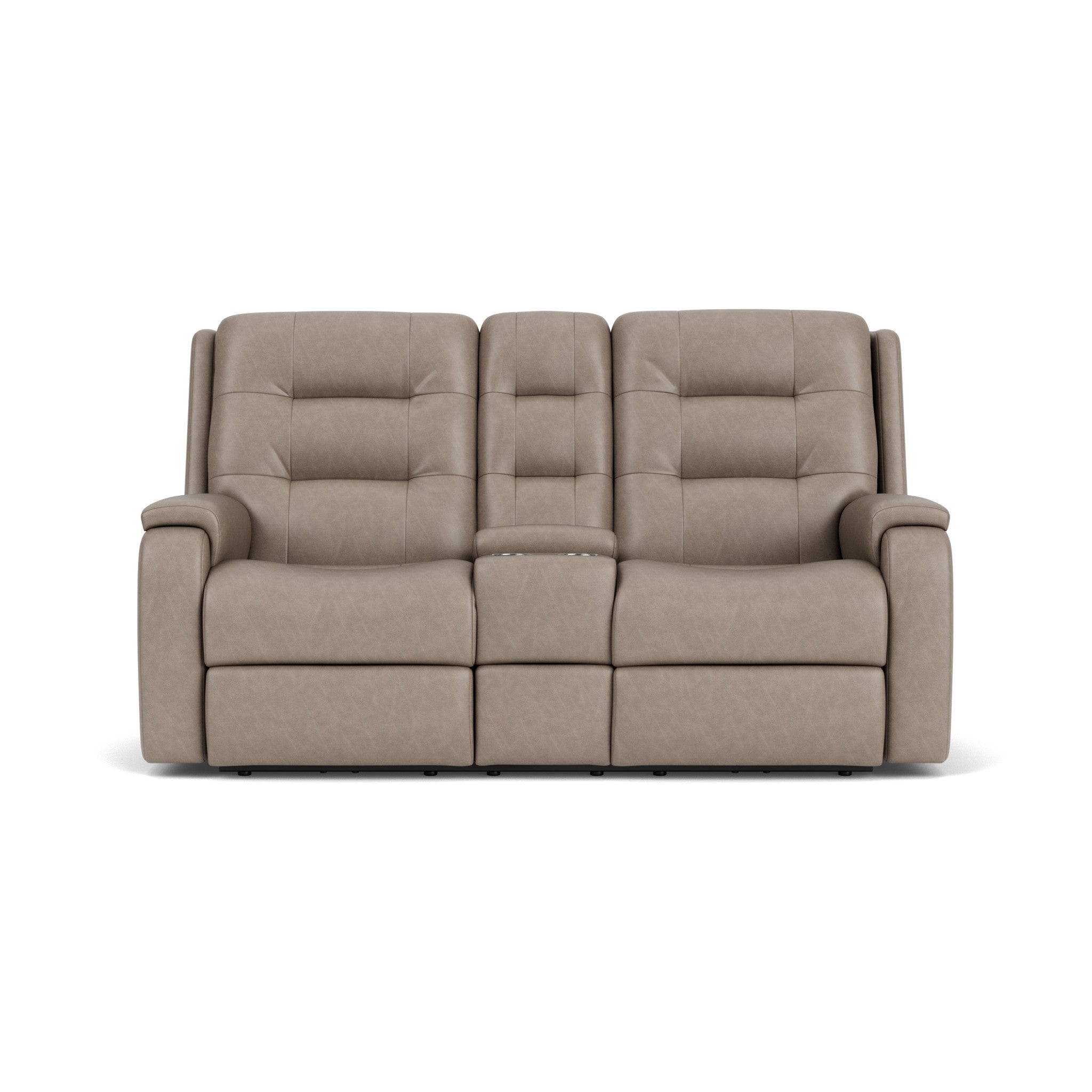 Arlo Leather Reclining Loveseat with Console