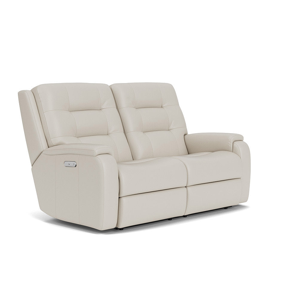 Arlo Leather Power Reclining Loveseat with Power Headrests