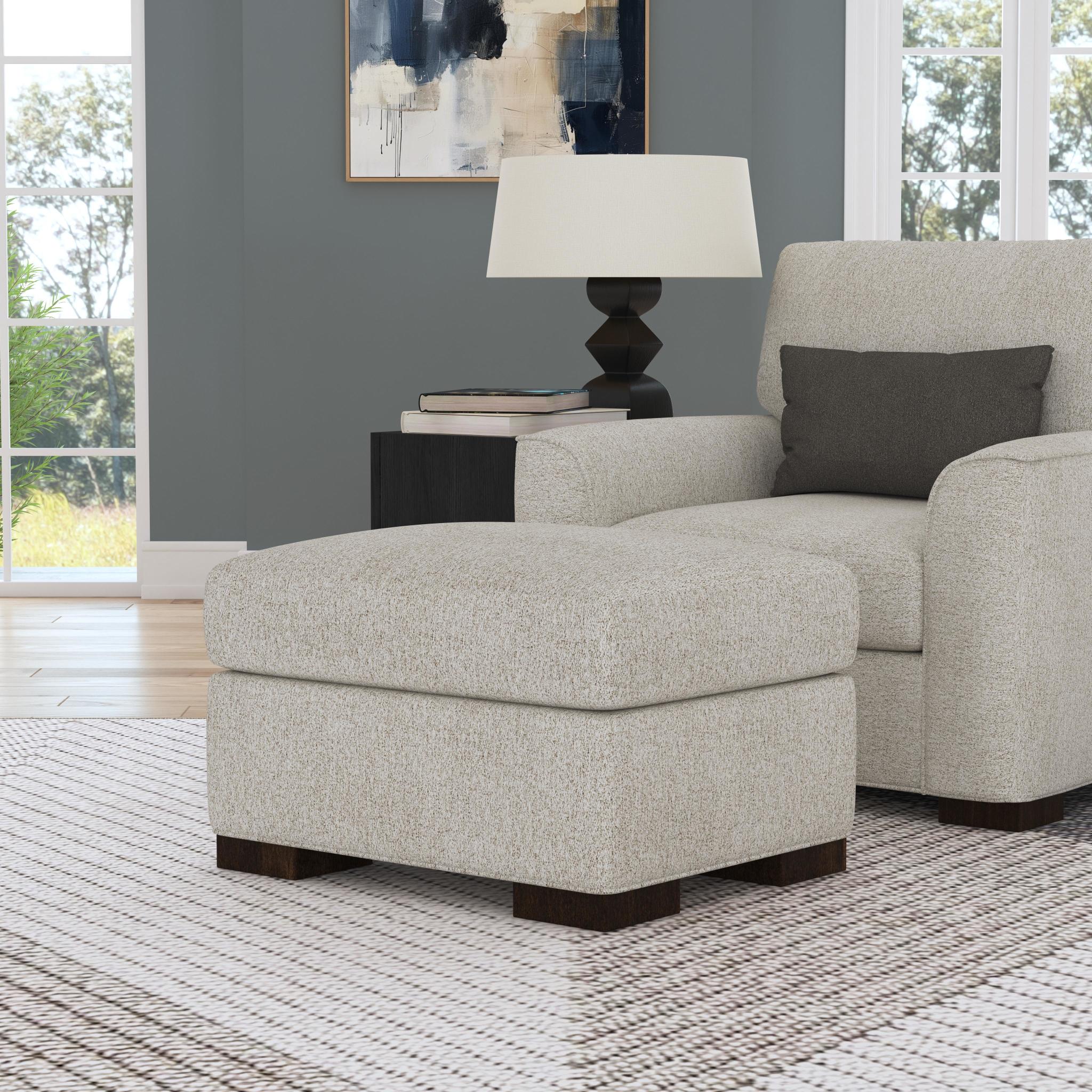 Jasper Fabric Ottoman