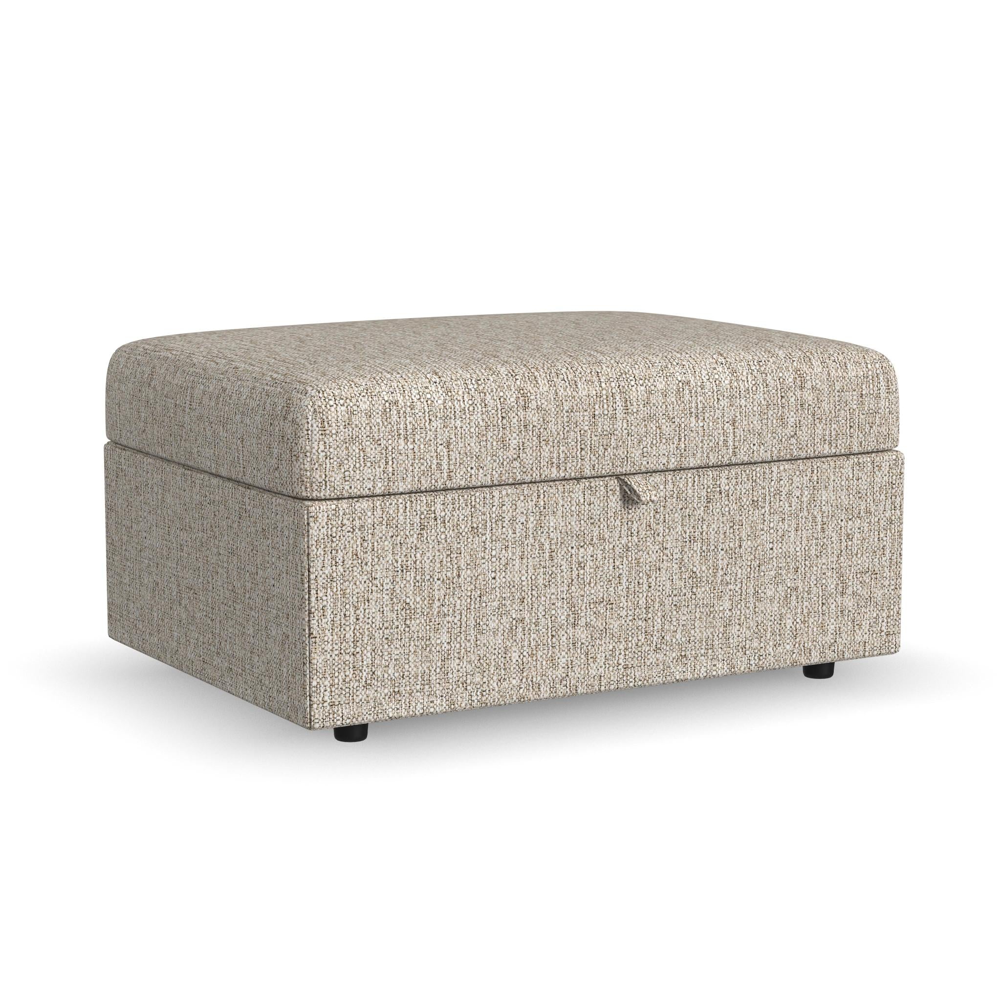 Sky Fabric Storage Ottoman