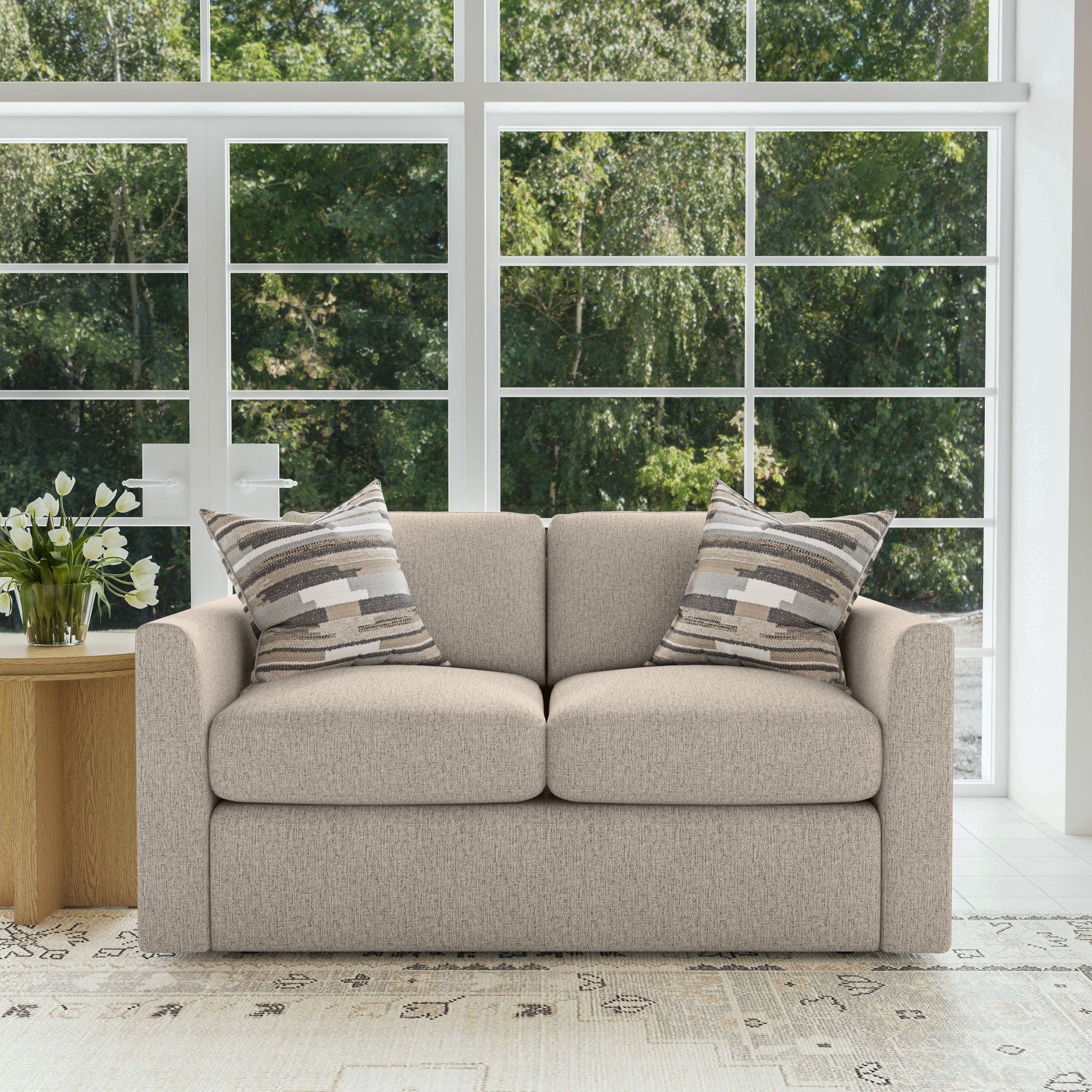 Sky Fabric Loveseat