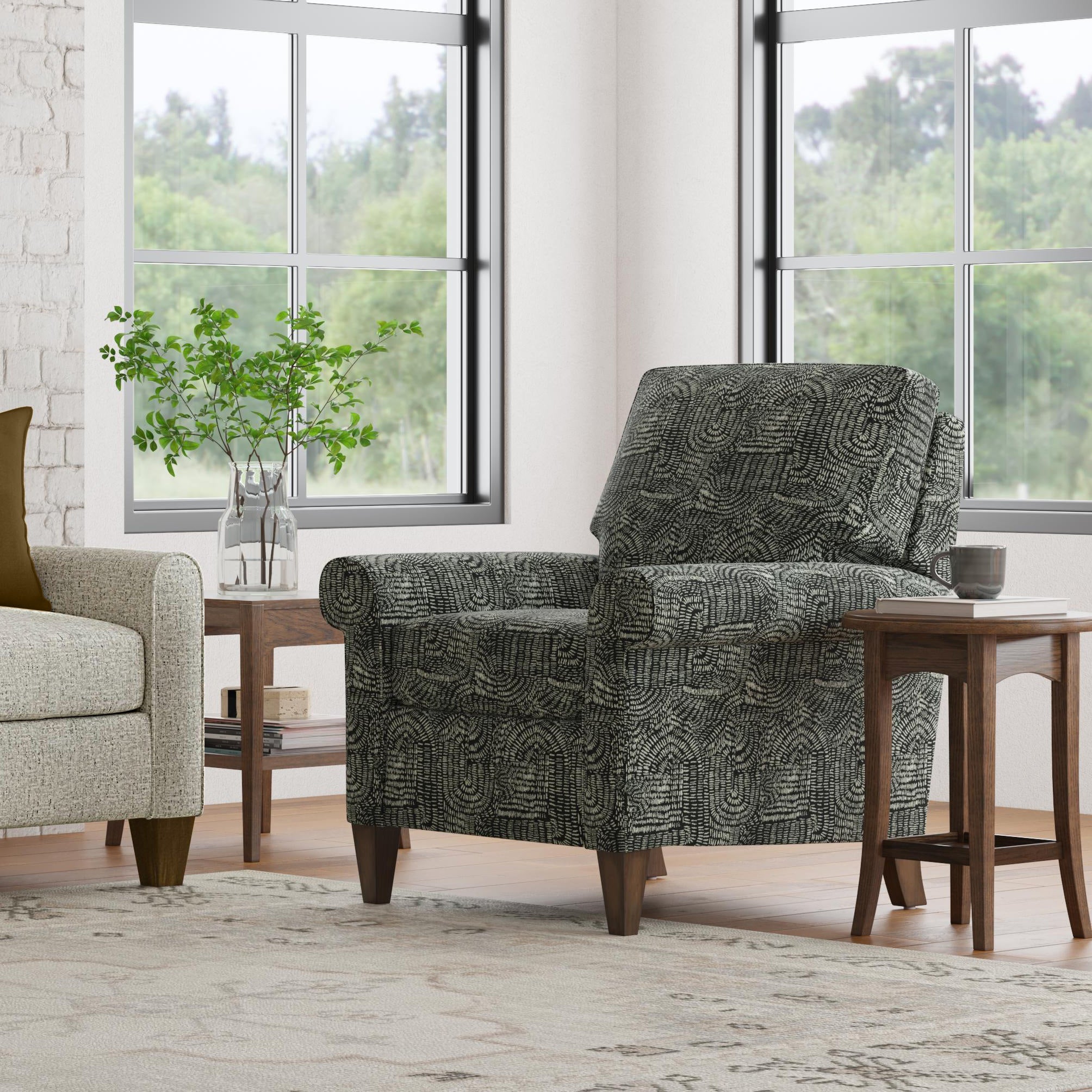 Westside Fabric High-Leg Recliner