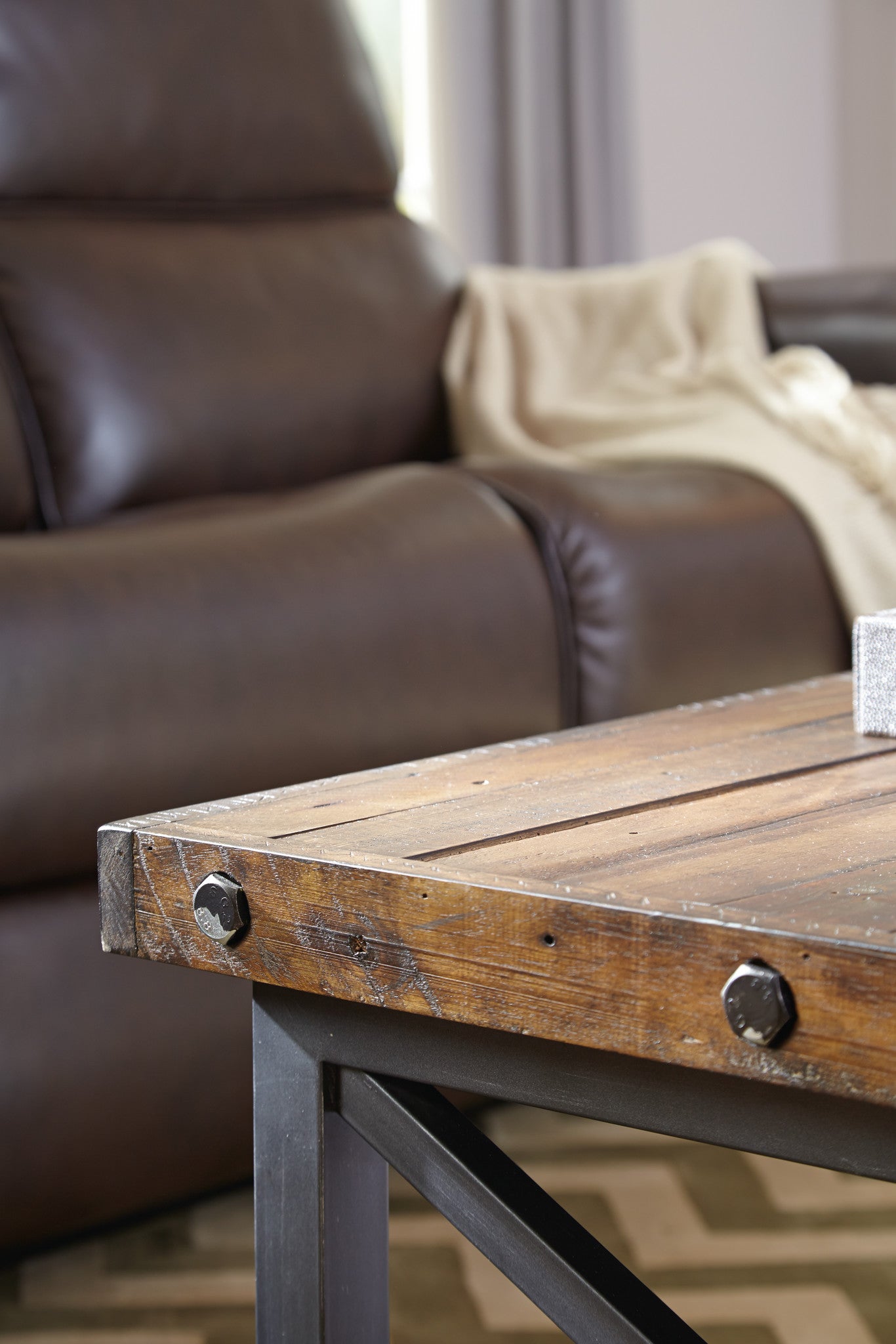 Carpenter Brown Rectangular Coffee Table