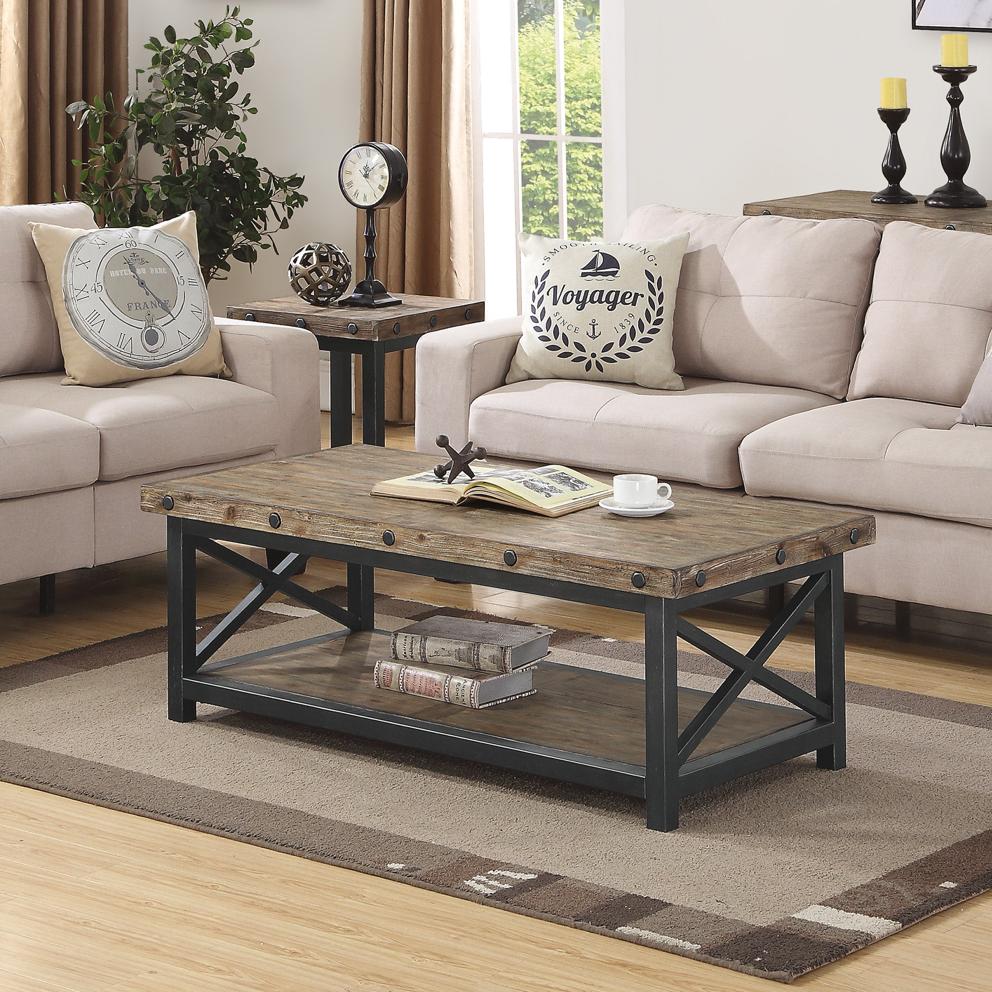 Carpenter Brown Rectangular Coffee Table