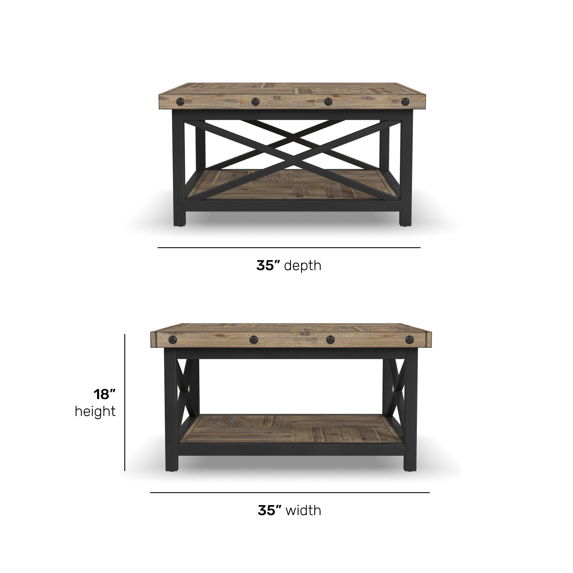 Carpenter Brown Square Coffee Table